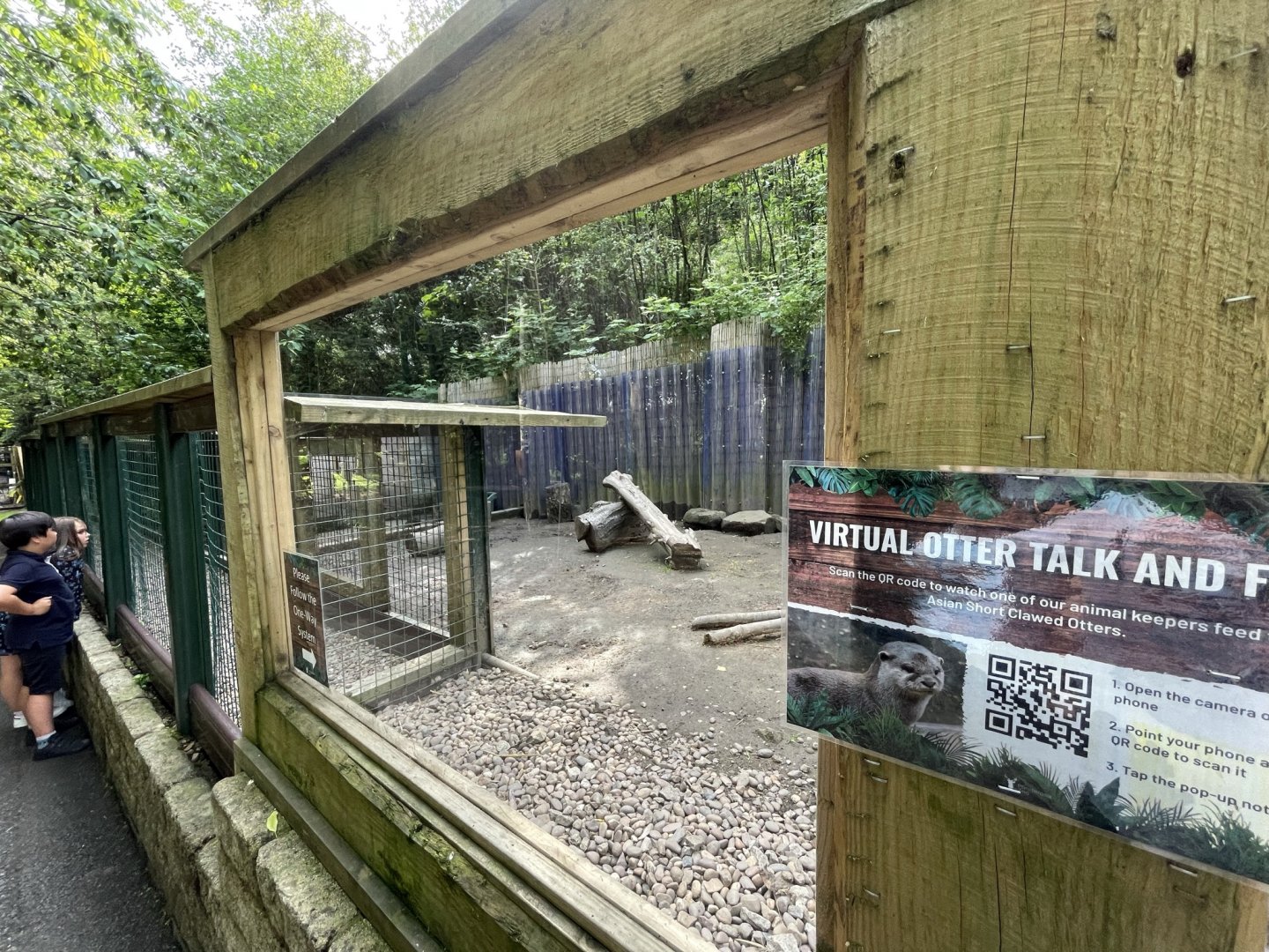 Asian Short-Clawed Otter Enclosure at Ponderosa Zoo (July 2021)