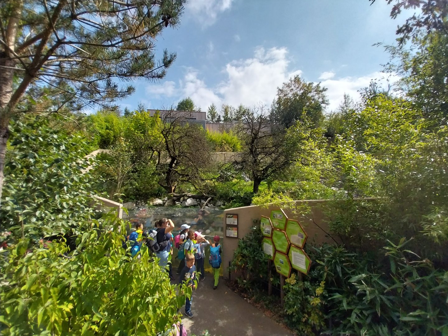 Asian small-clawed otter and Nepalese red panda enclosure