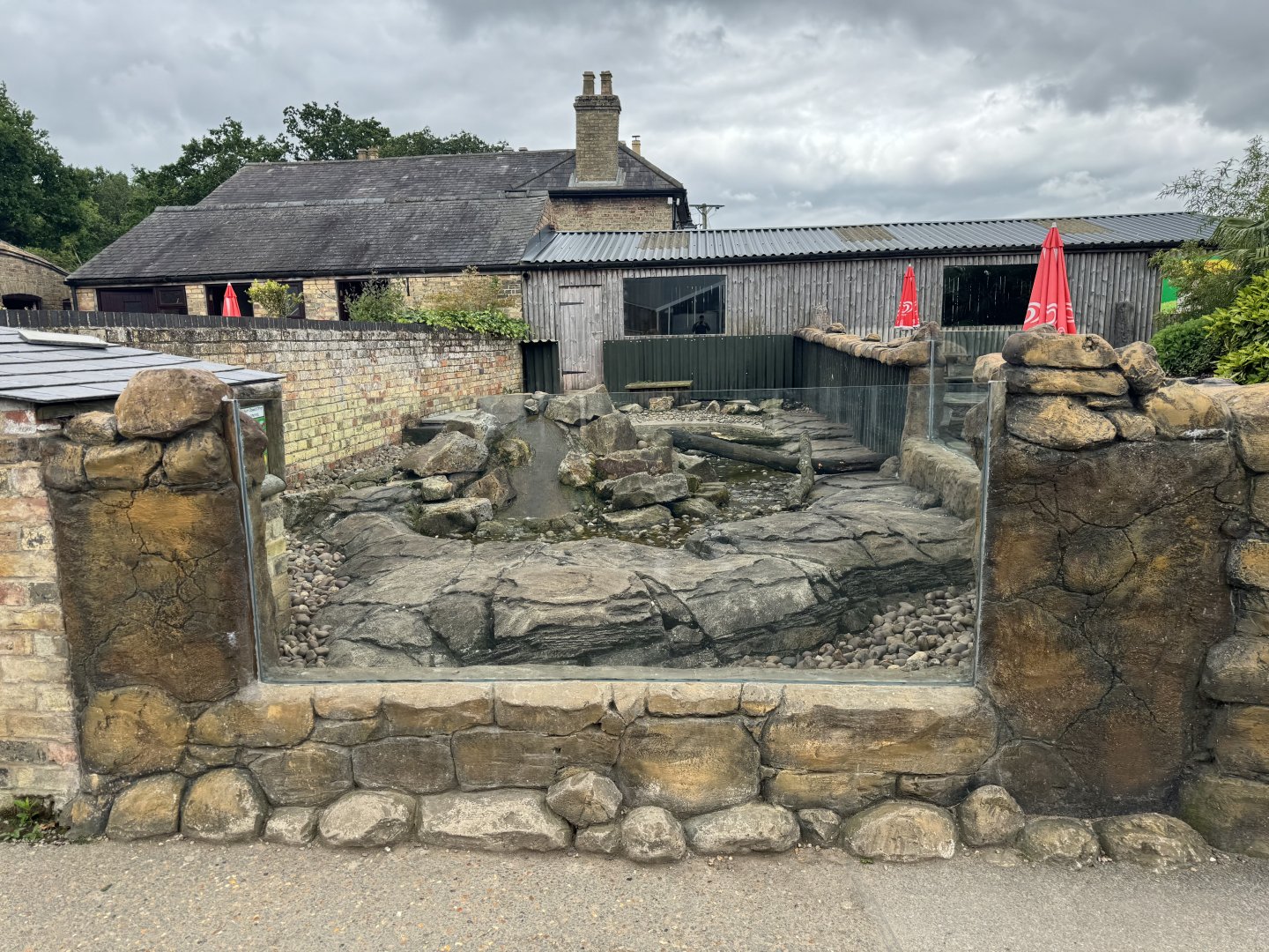 Asian Small-clawed Otter Enclosure at Woodside Wildlife Park (May 2024)