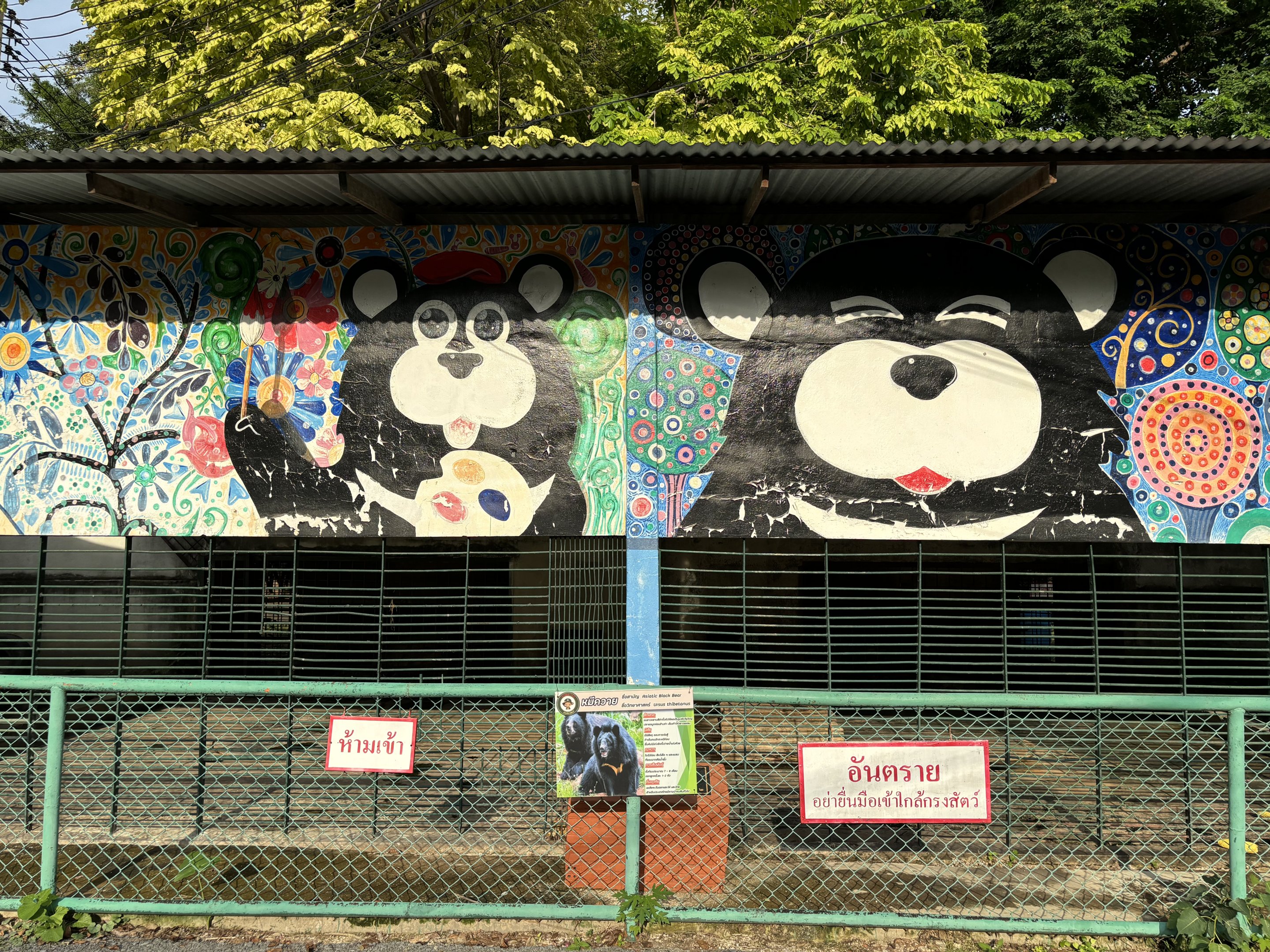 Asiatic Black Bear Exhibit - Lopburi Zoo