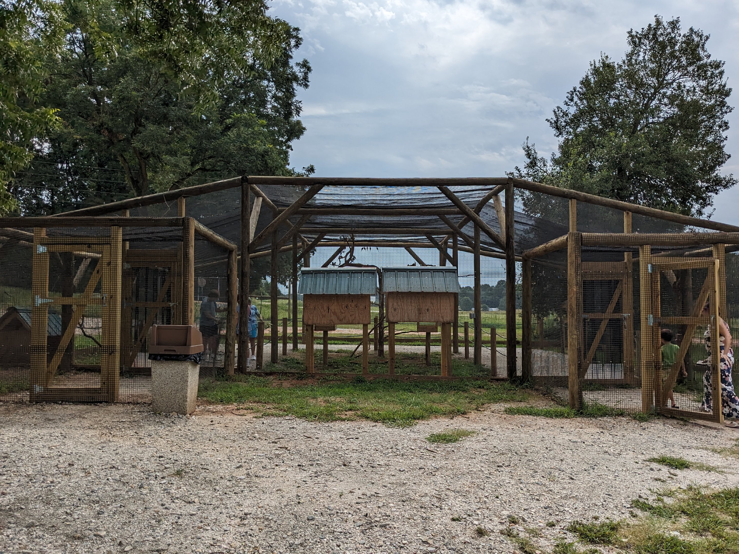Atlanta Safari Park - Walk through area budgie aviary
