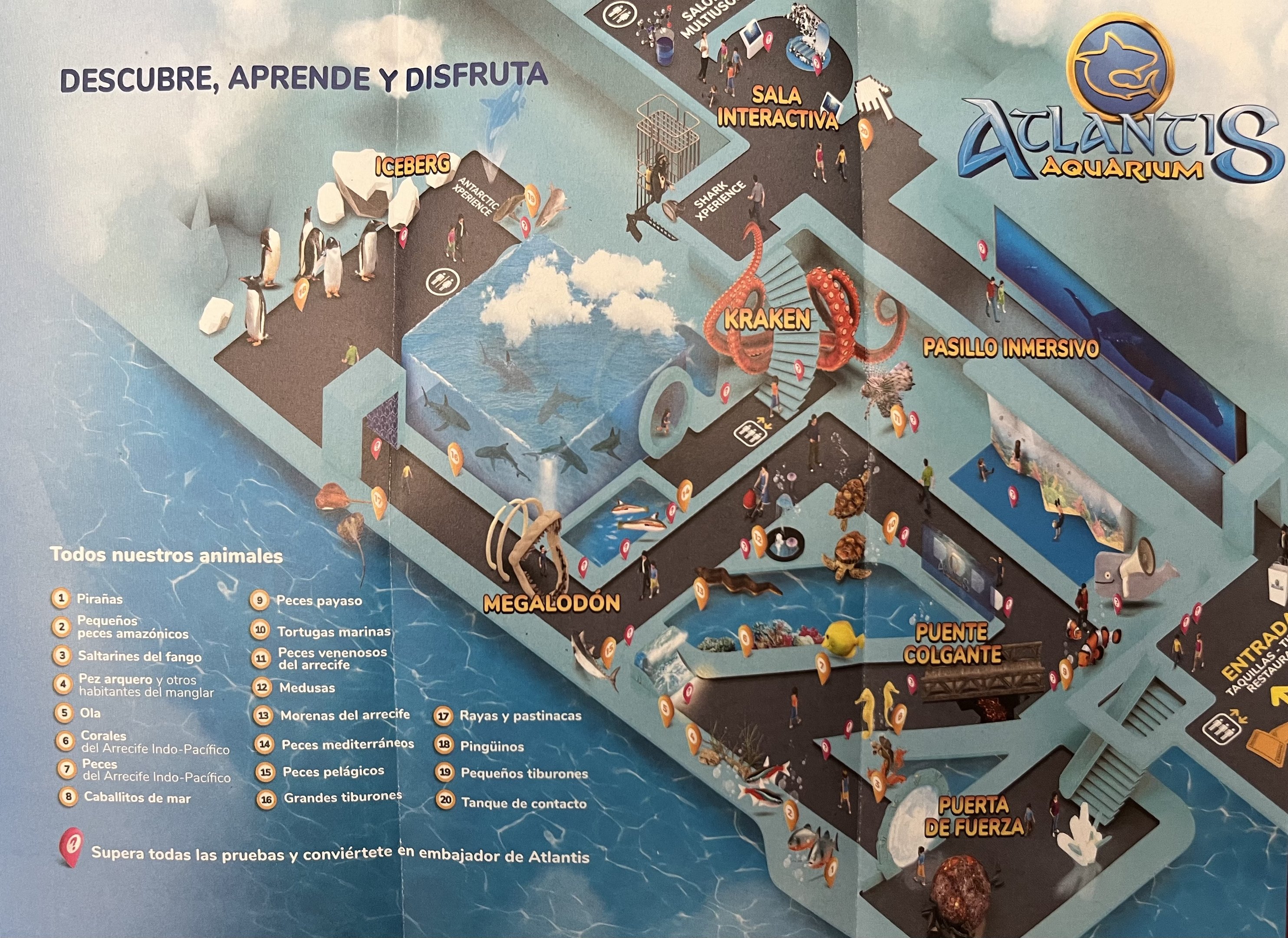 Atlantis Aquarium Madrid Map - undated