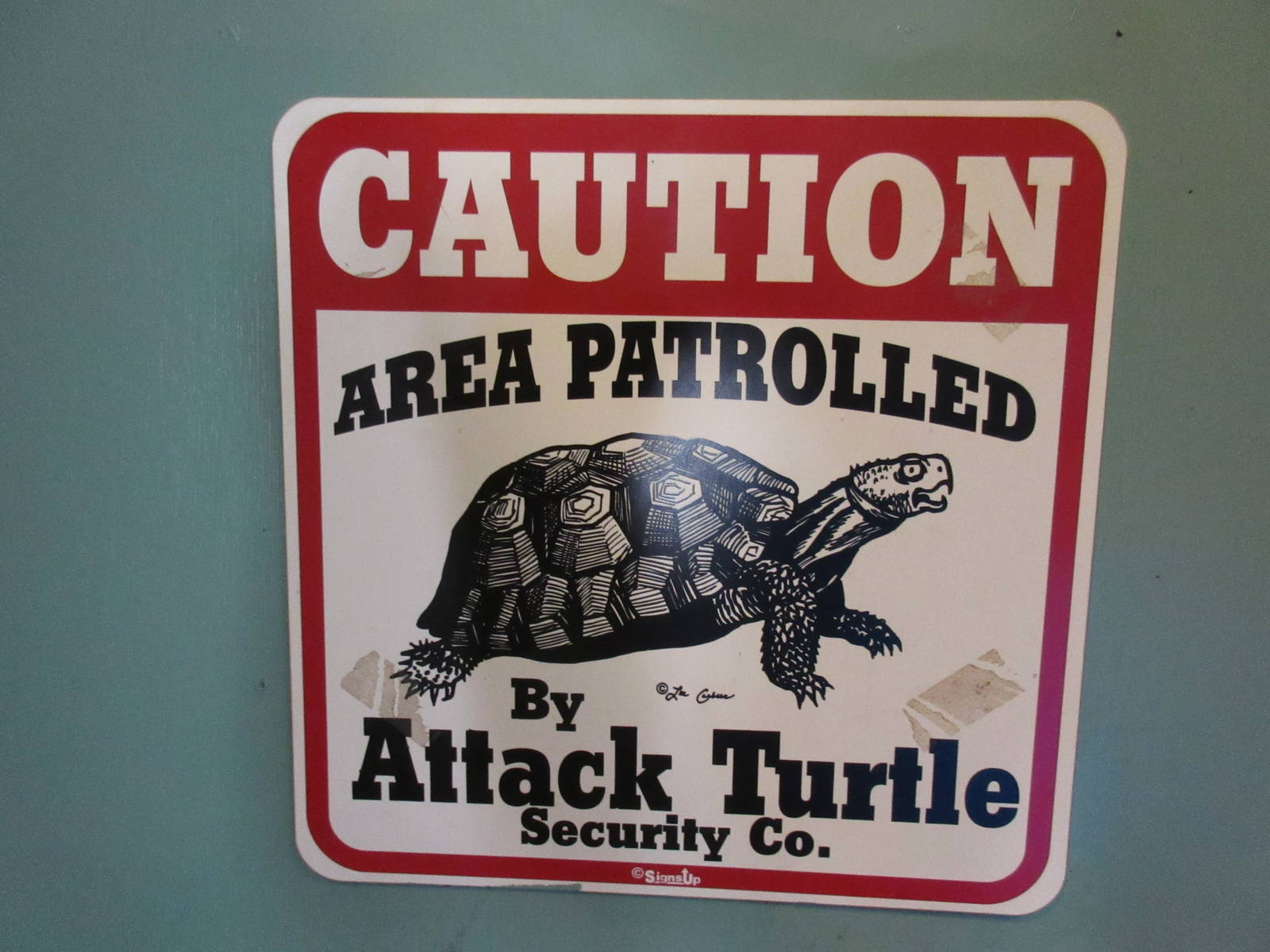 Attack Turtle Sign