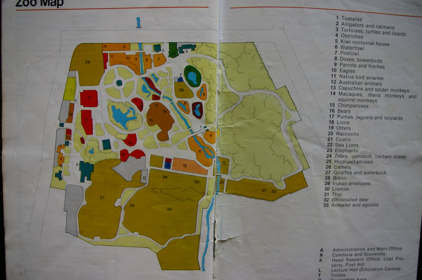 Auckland Zoo map 1979