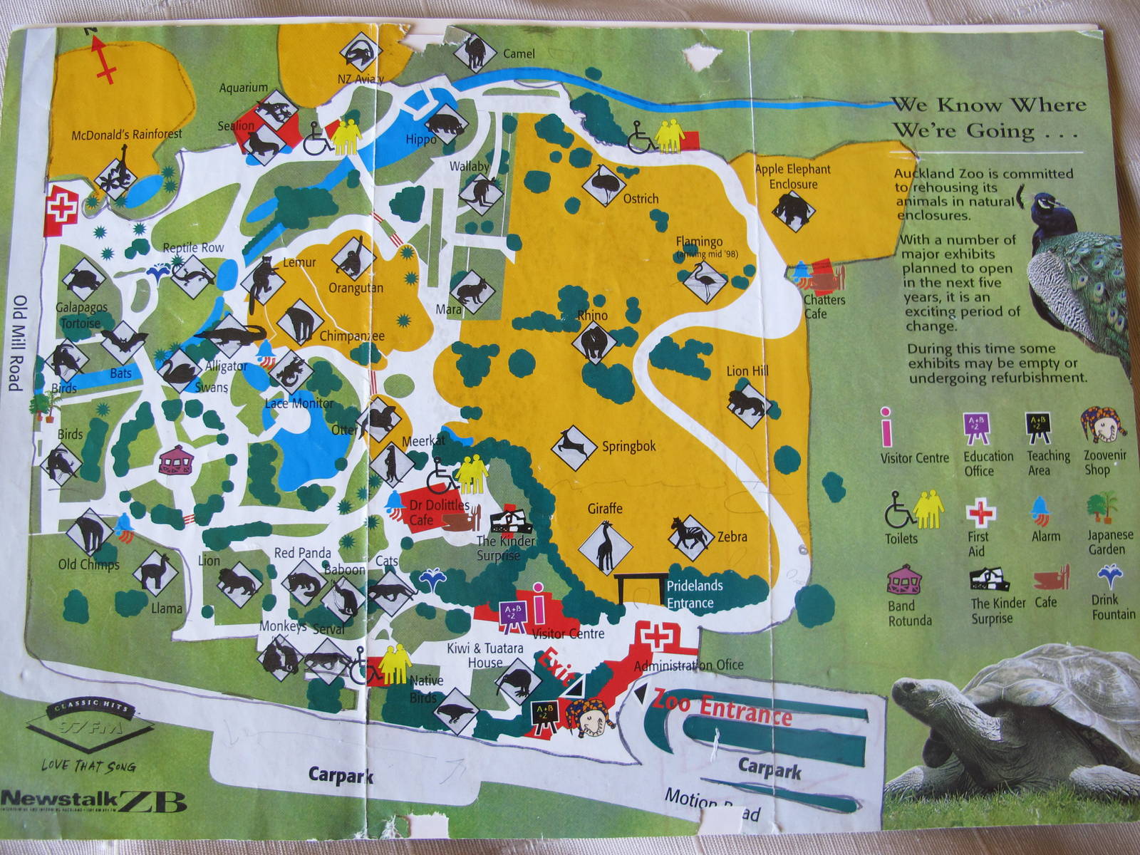 Auckland Zoo Map 1997