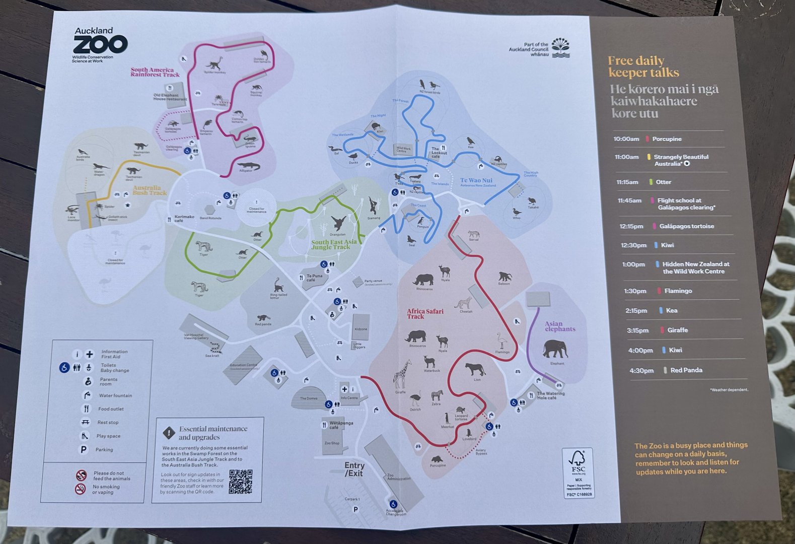 Auckland Zoo Map - 2024