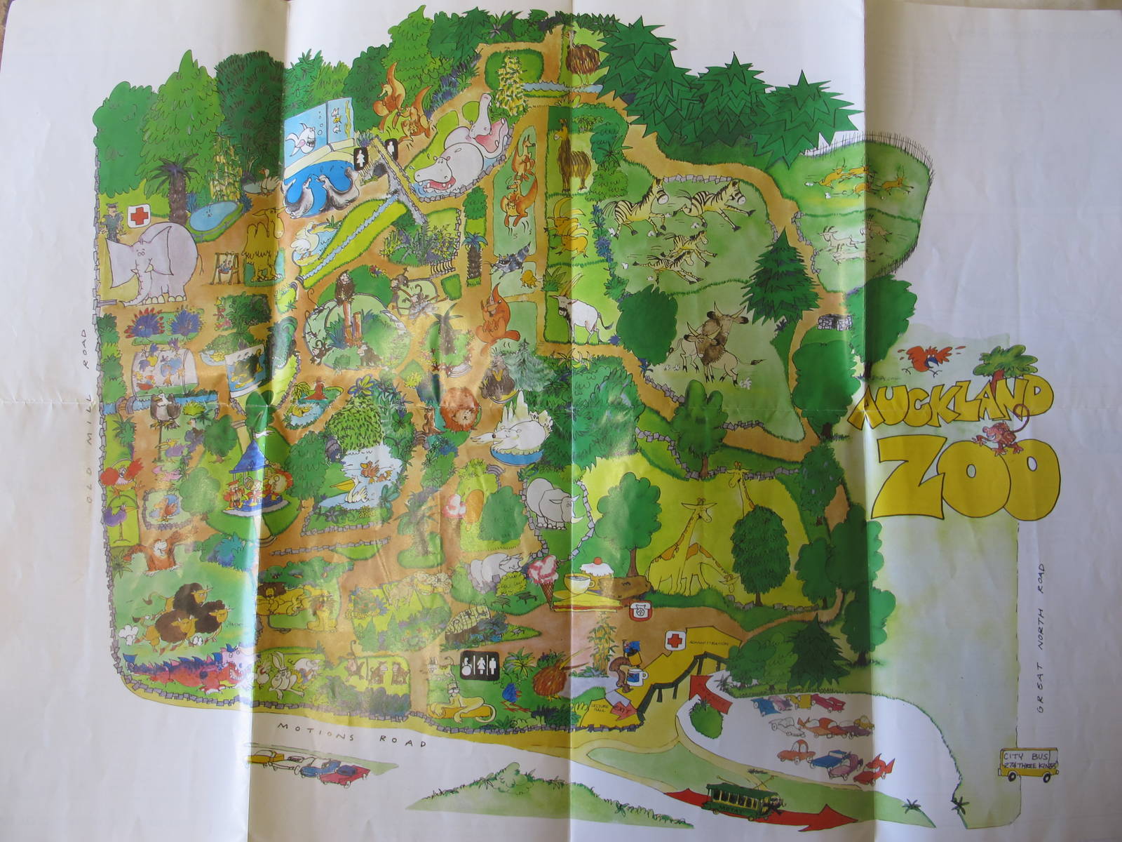 Auckland Zoo Map early 1980s