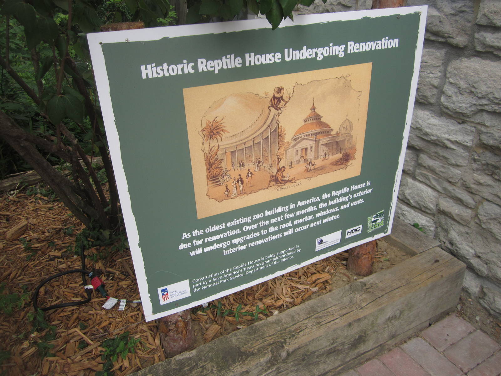 Aug. 2012-Reptile House Renovation sign