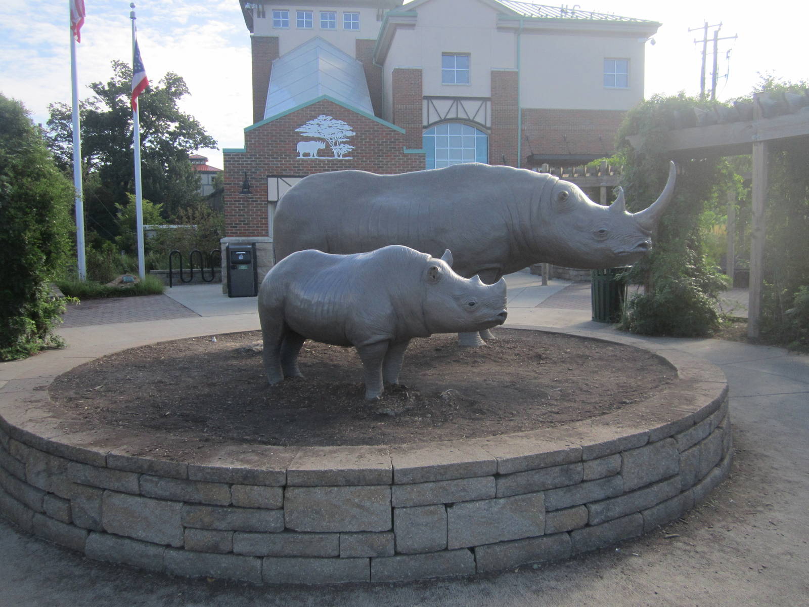 Aug. 2012-Rhinoceros Statues at the first entrance