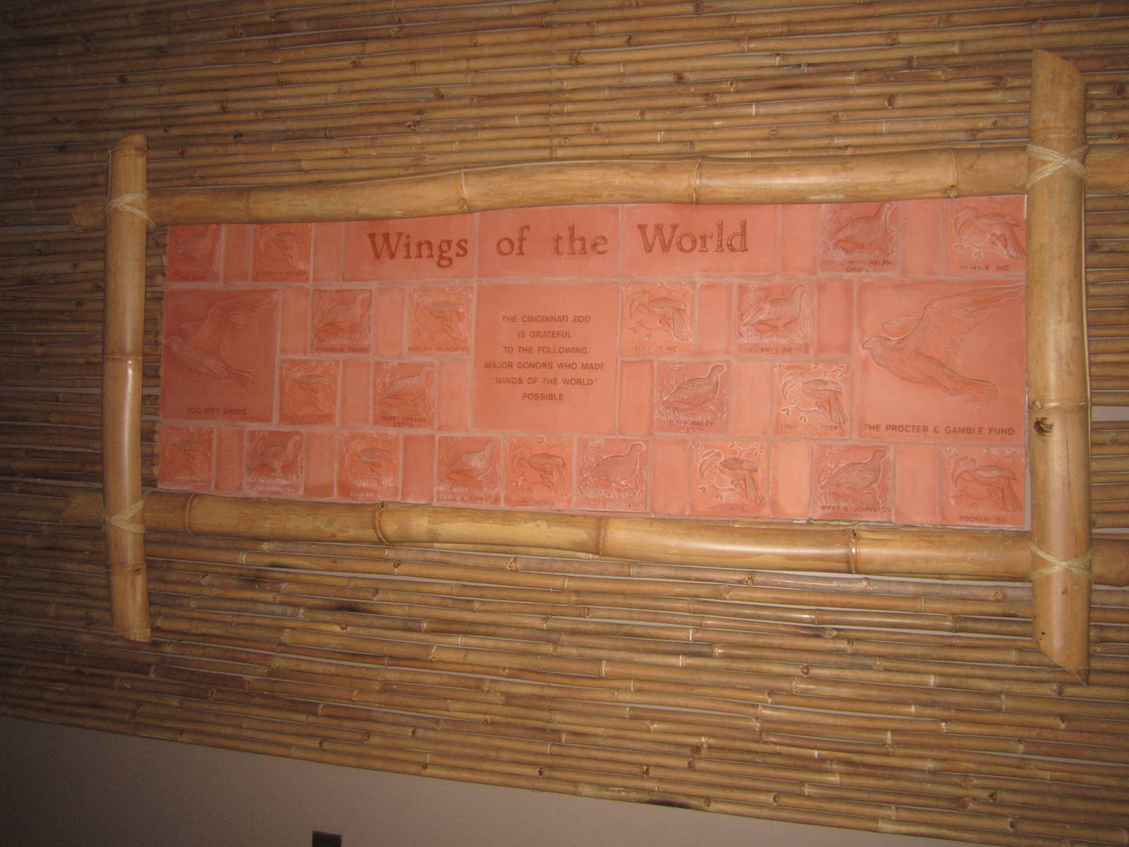 Aug. 2012-Wings of the World donation sign