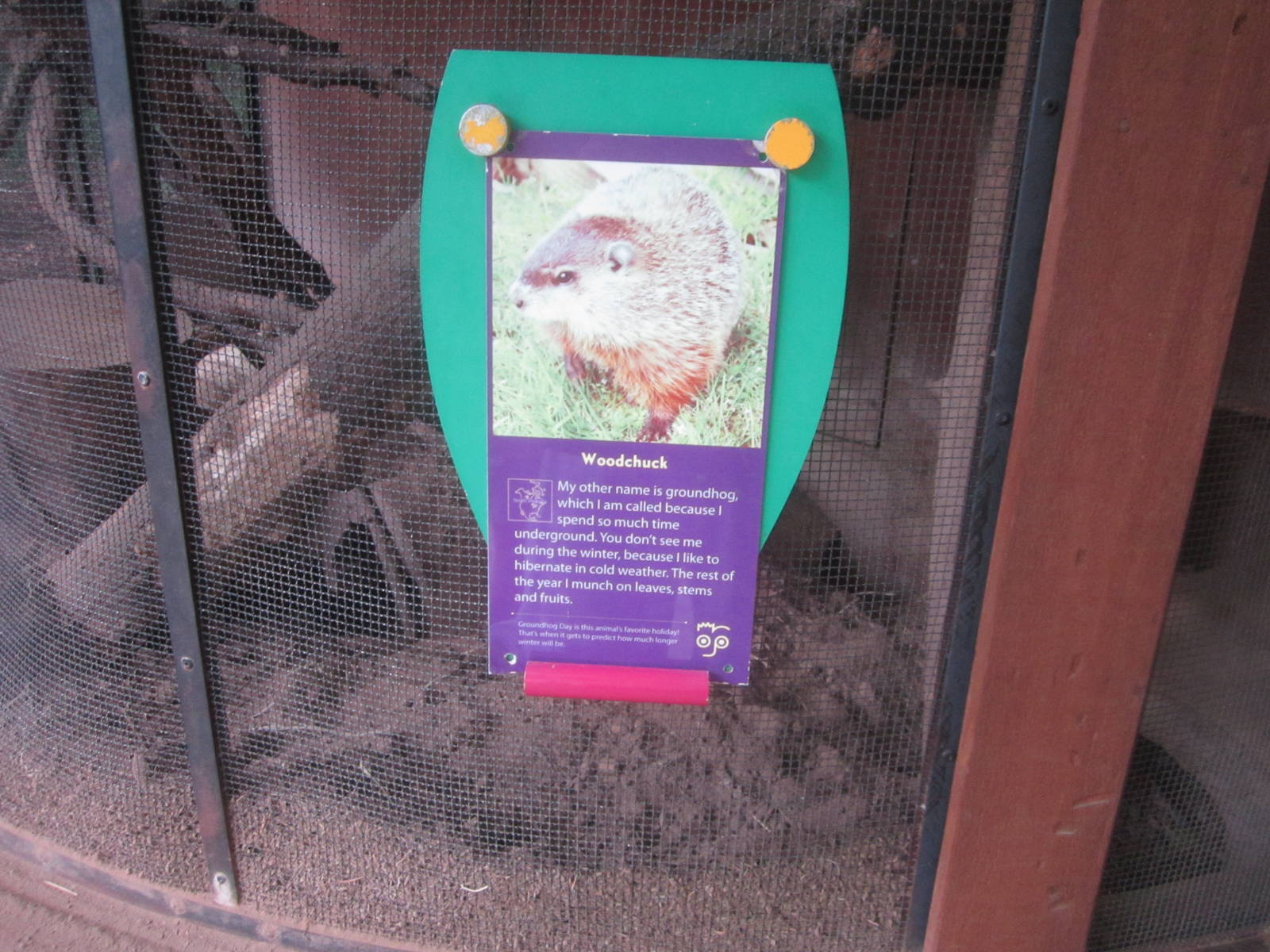 Aug. 2012-Woodchuck sign