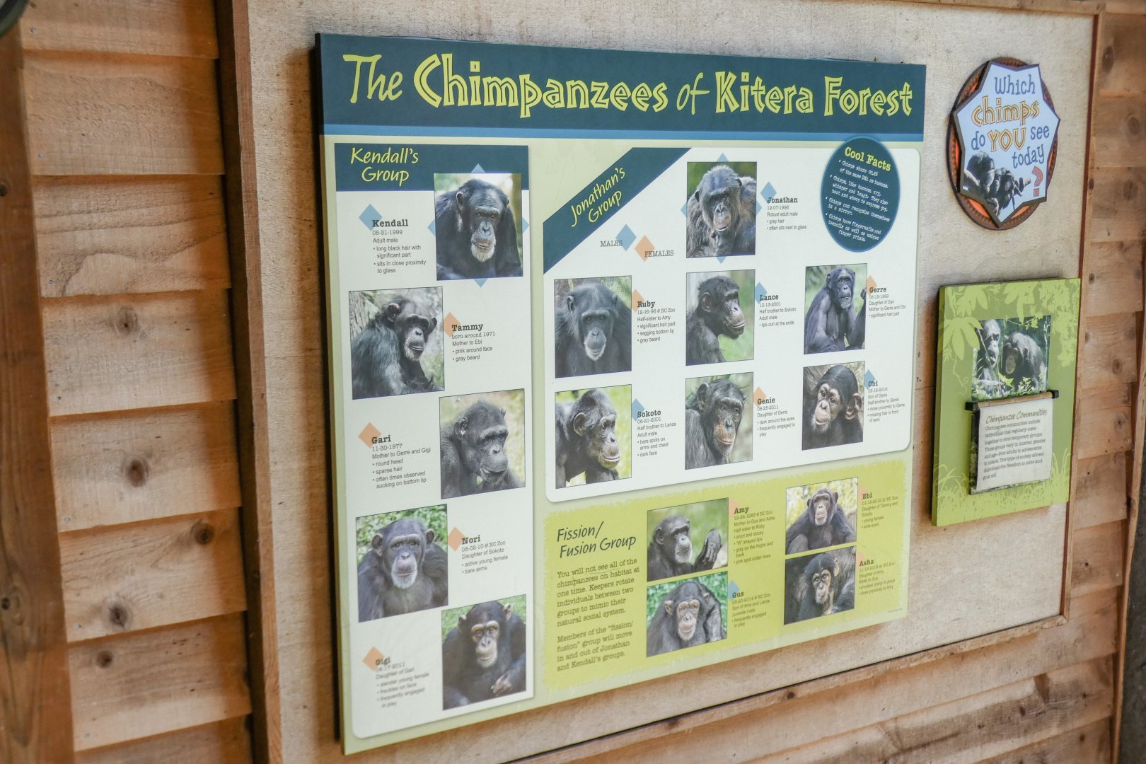 Aug. 2022 - Africa - Kitera Forest - Chimpanzee ID Sign