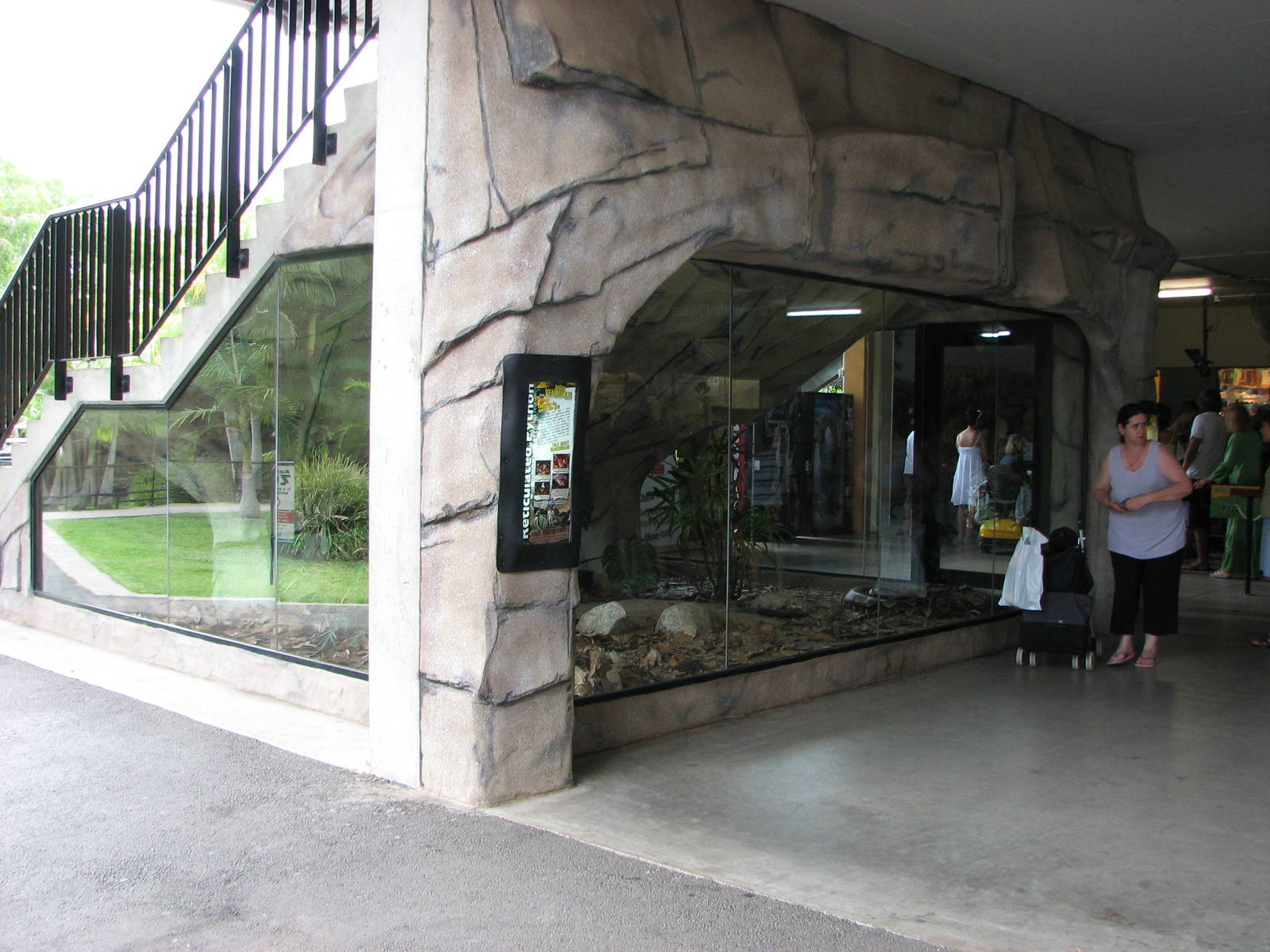 Australia Zoo 2007 - Reticulated Python exhibit under the Crocoseum