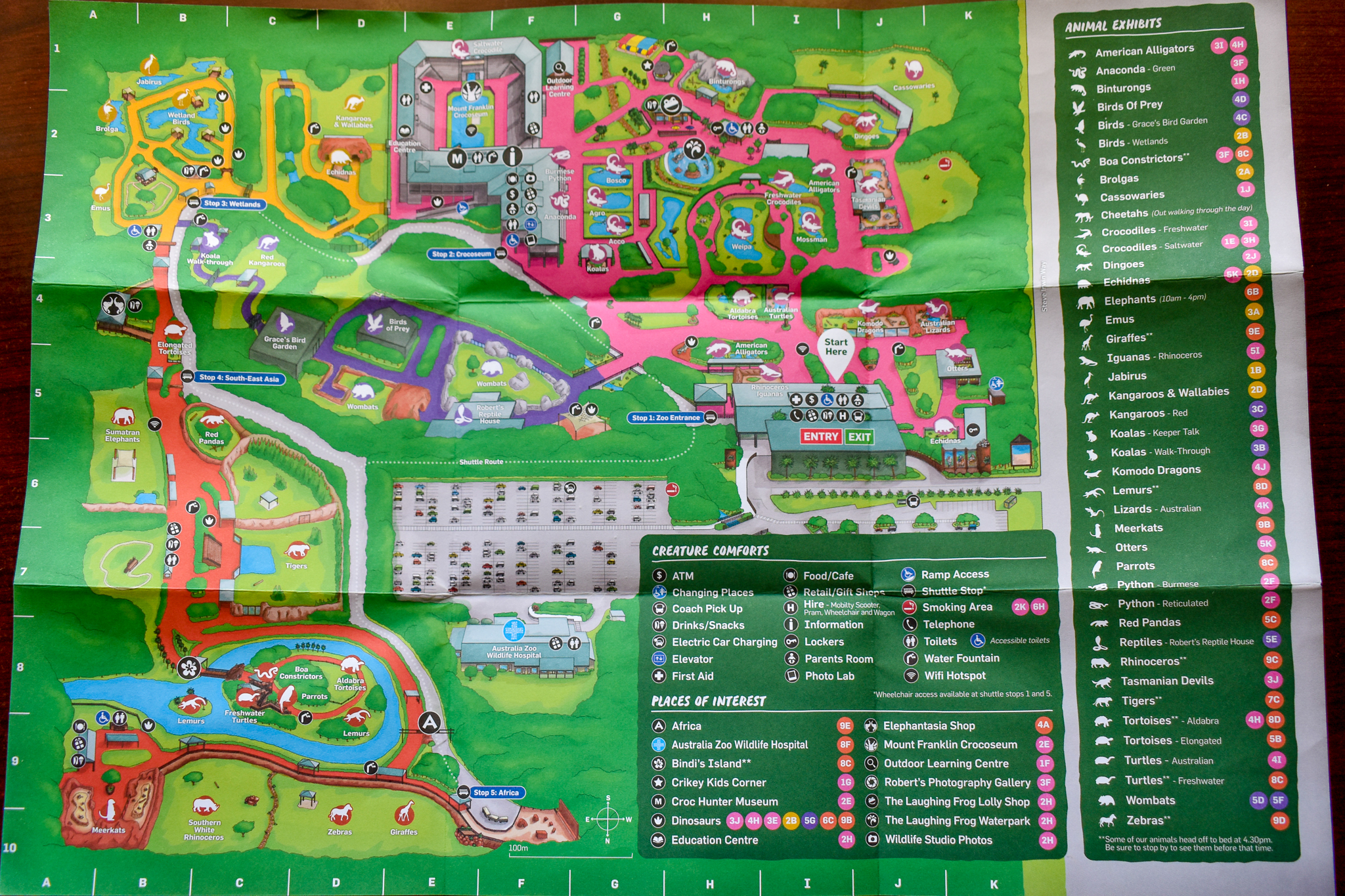 Australia Zoo Map - December 2021