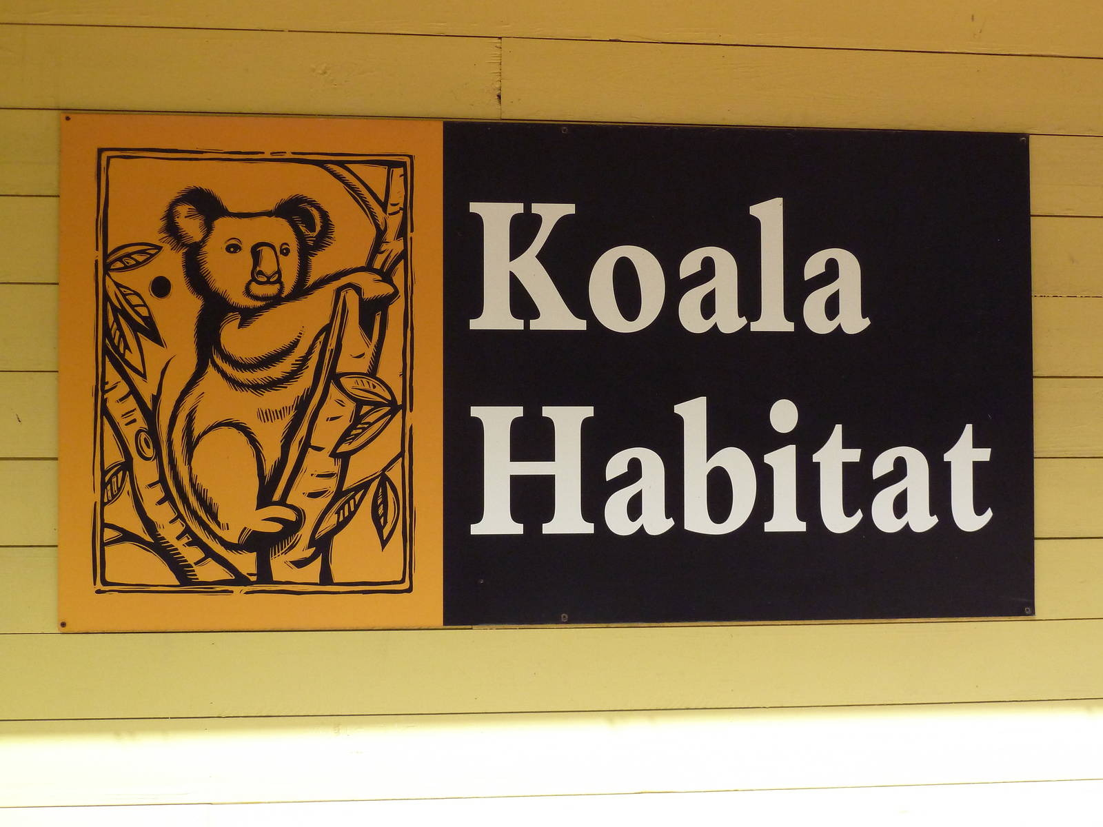 Australian Adventure - Koala Exhibit Sign