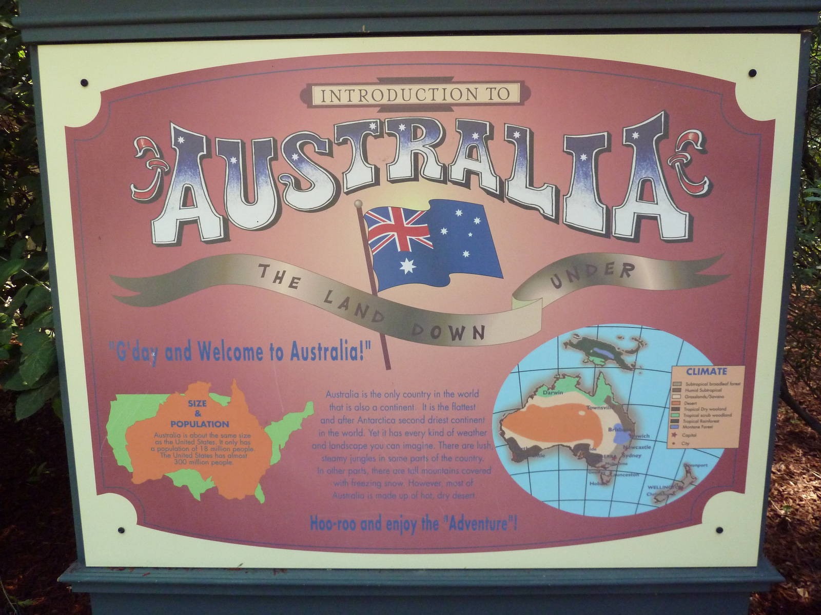 Australian Adventure - Sign
