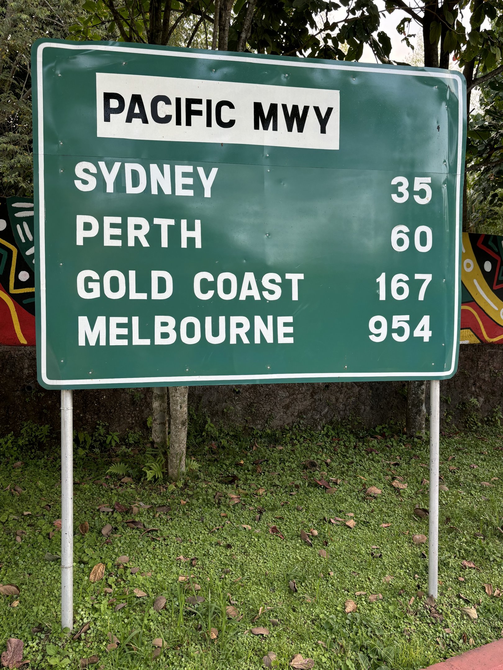 Australiana - distance sign