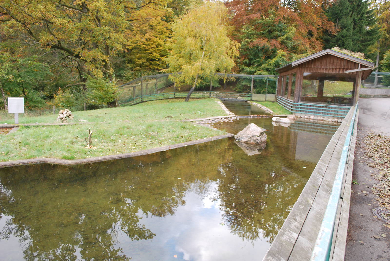 Autumn in Skanes Animal Park - the beaver enclosure