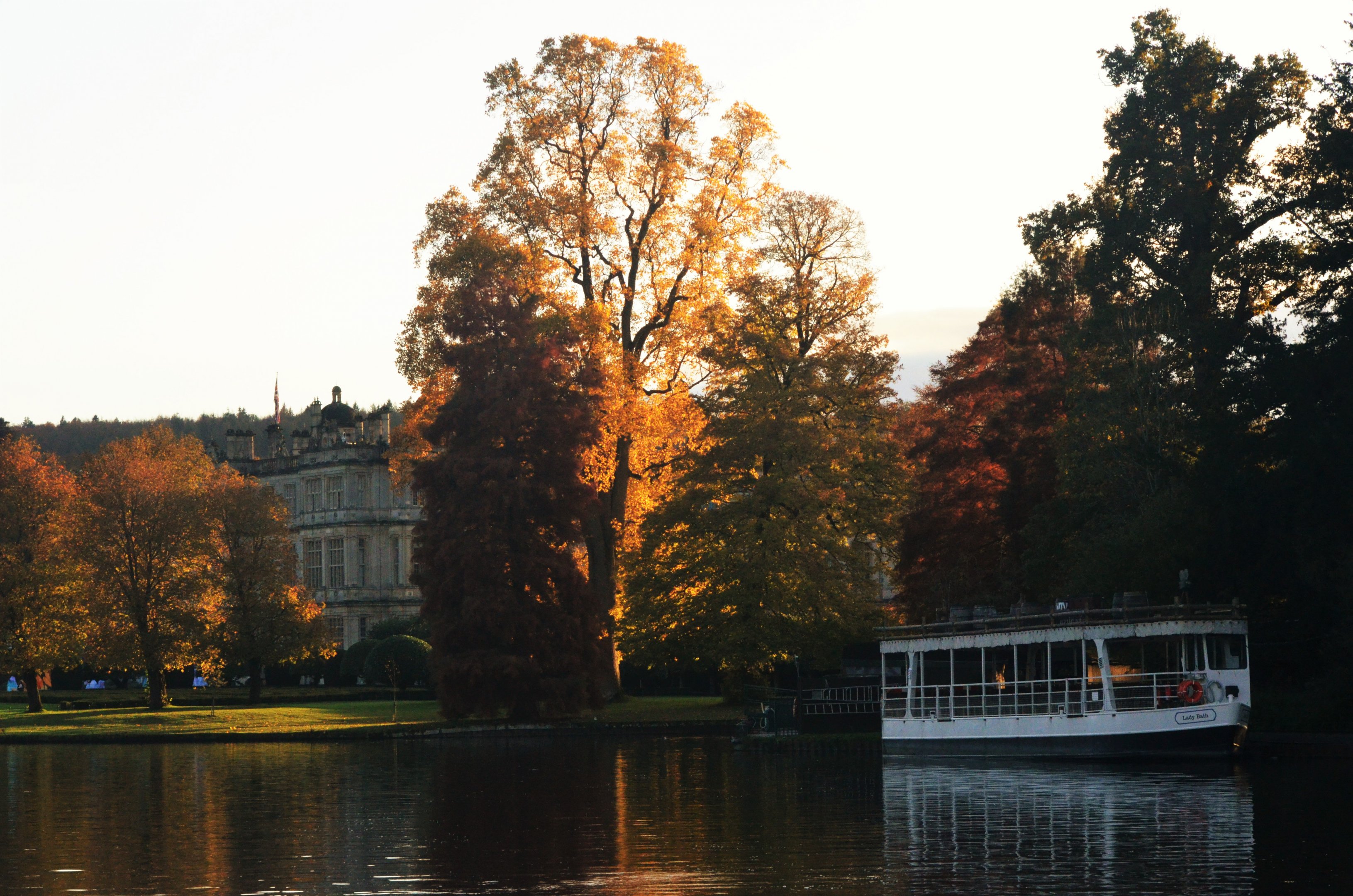 Autumnal Evening View of Half-Mile Lake at Longleat, 03/11/19