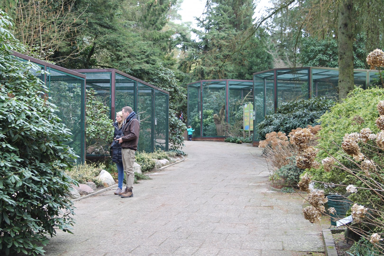 Aviaries along the beginning of the "Rundgang-Walkway" (24/3-19)