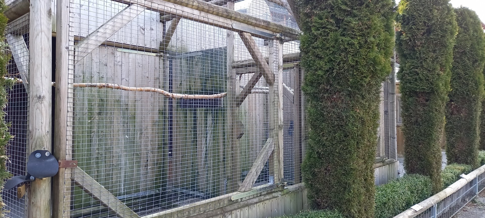 Aviaries at the Bird of Prey Center
