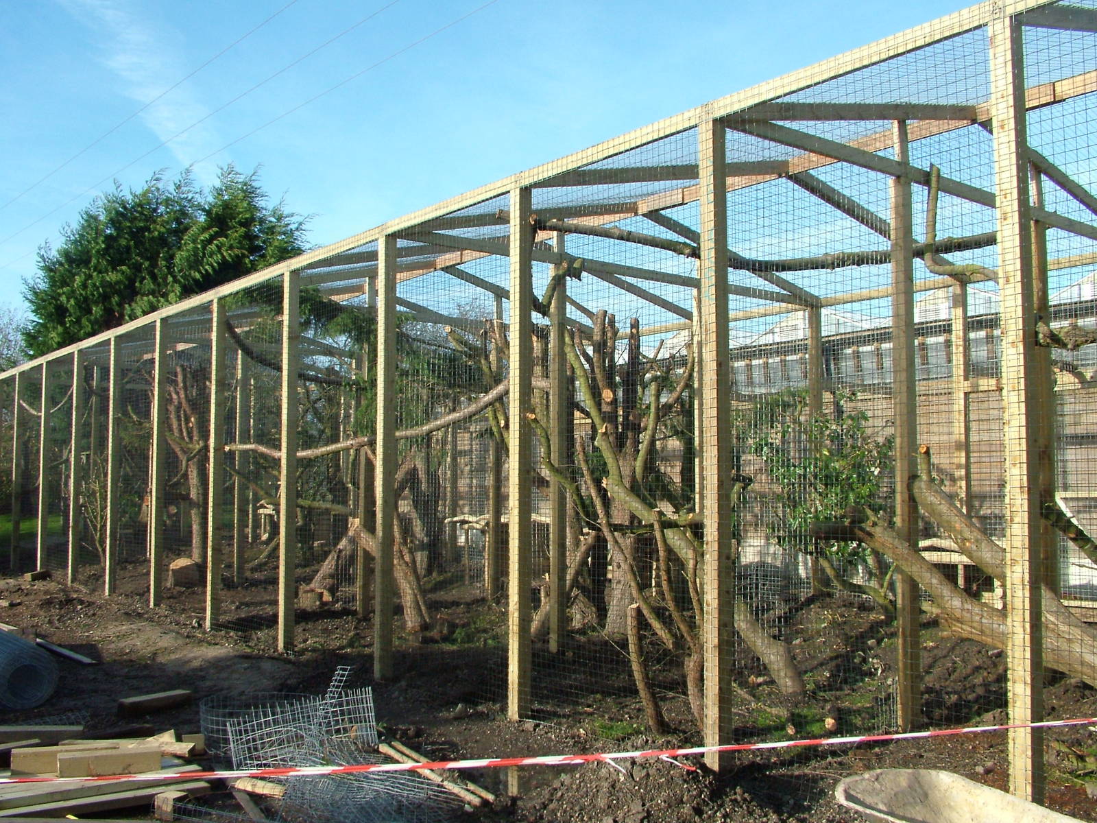 Aviaries under construction at Wingham 28/11/09