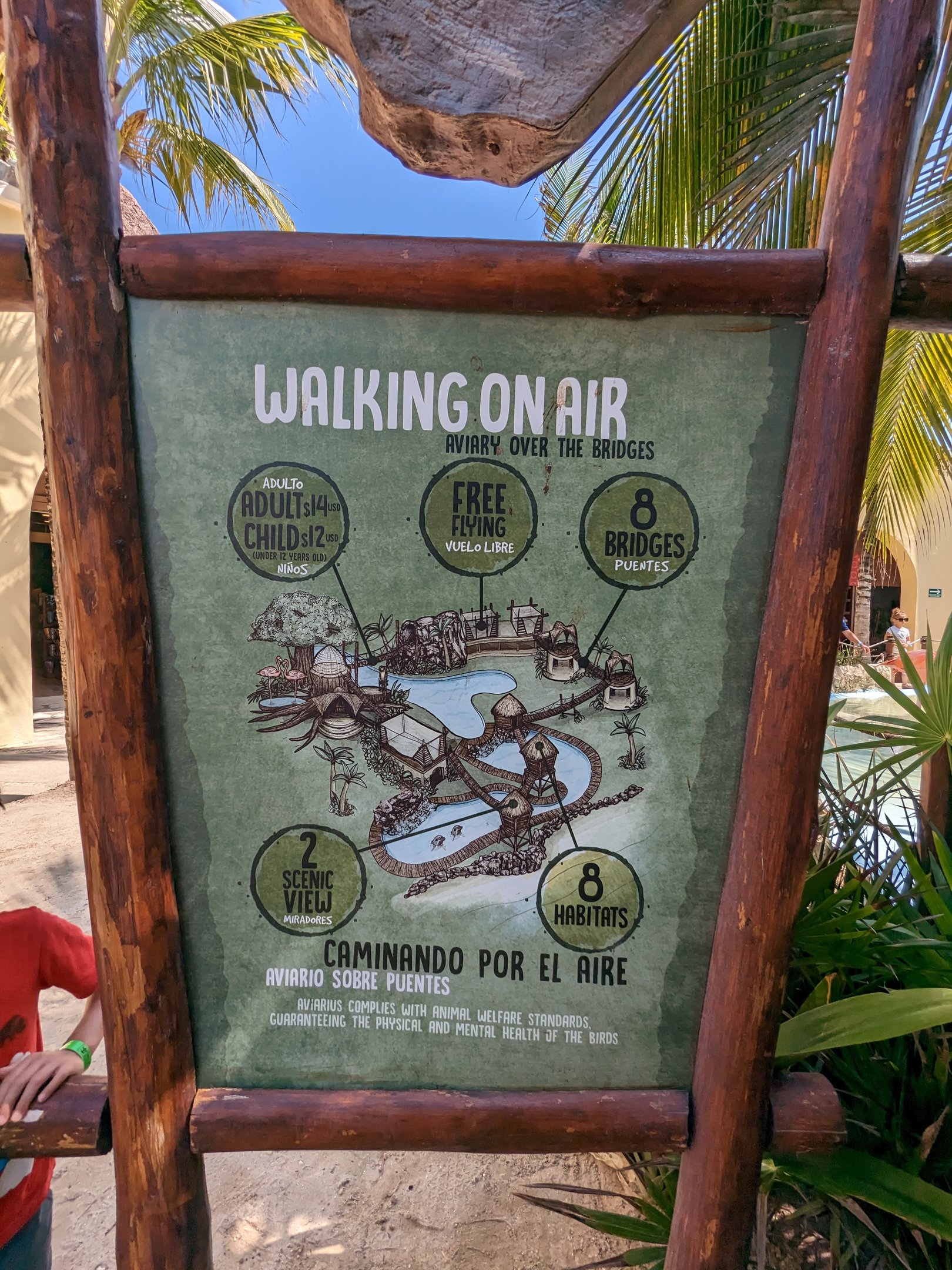 Aviarius - Costa Maya - Entrnace area sign