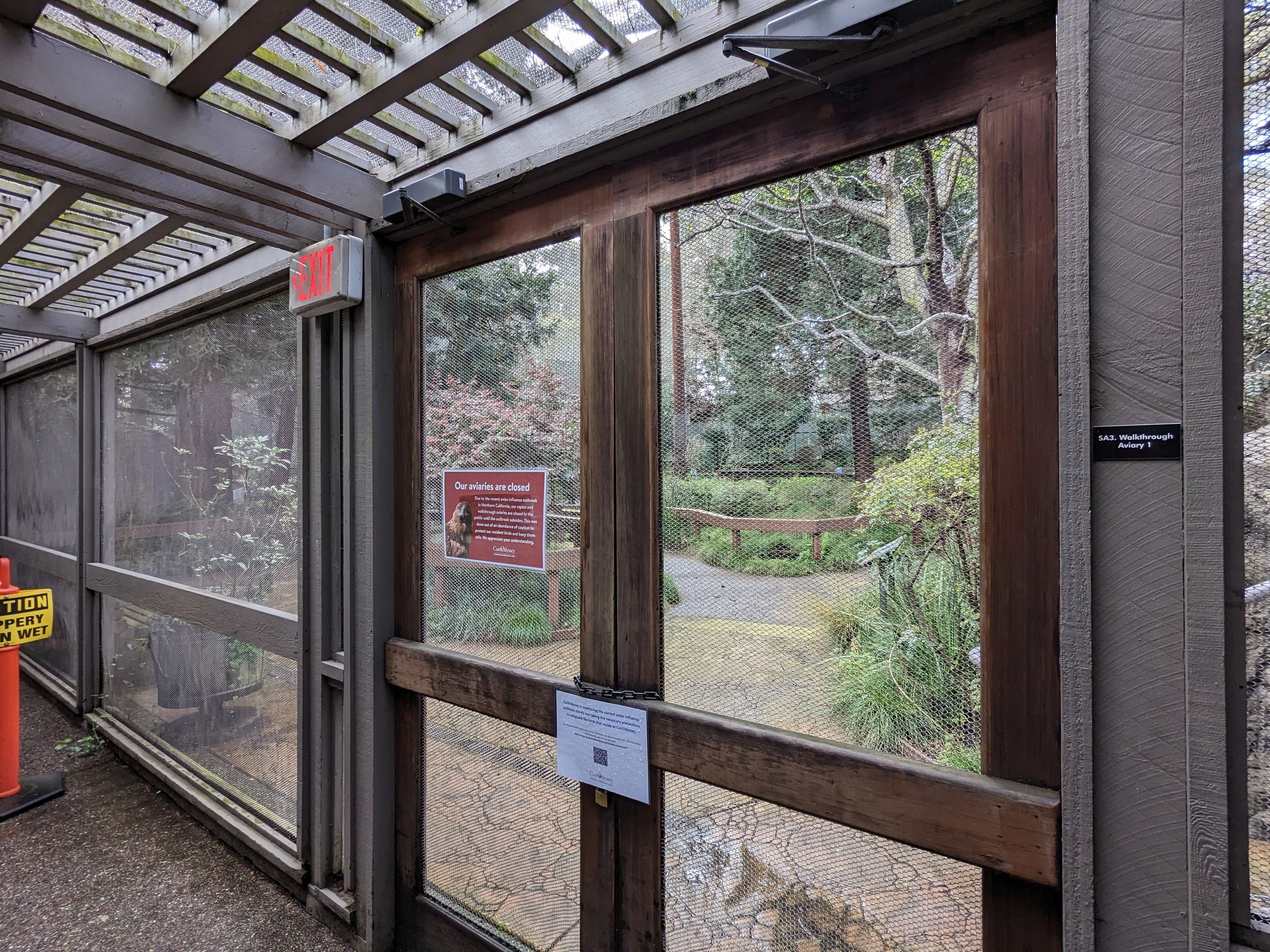Aviary entrance