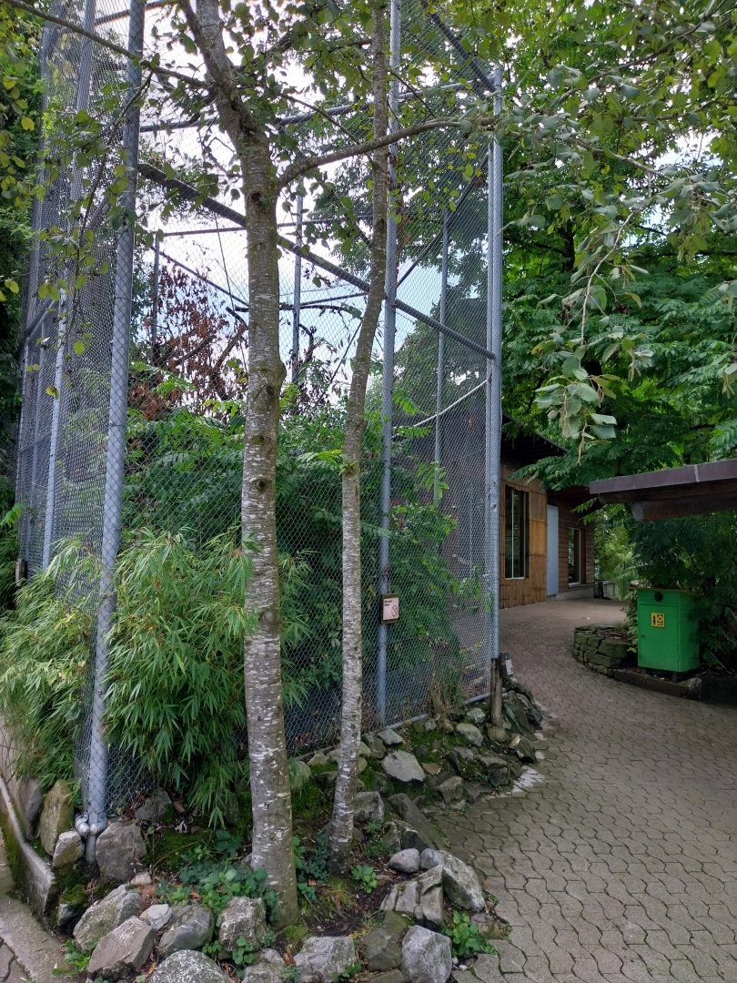 Aviary near entrance