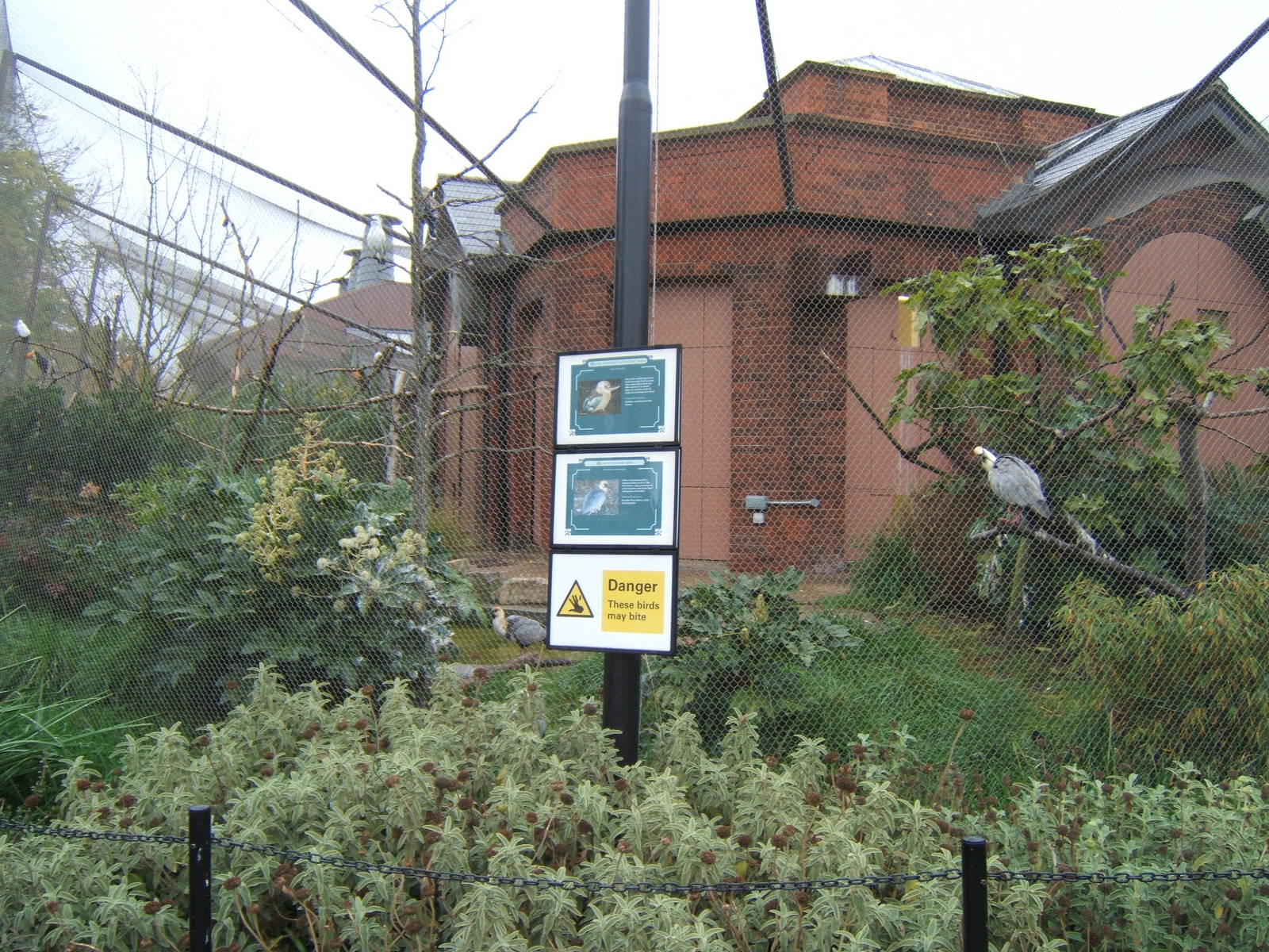 Aviary on the outside of the Bird House