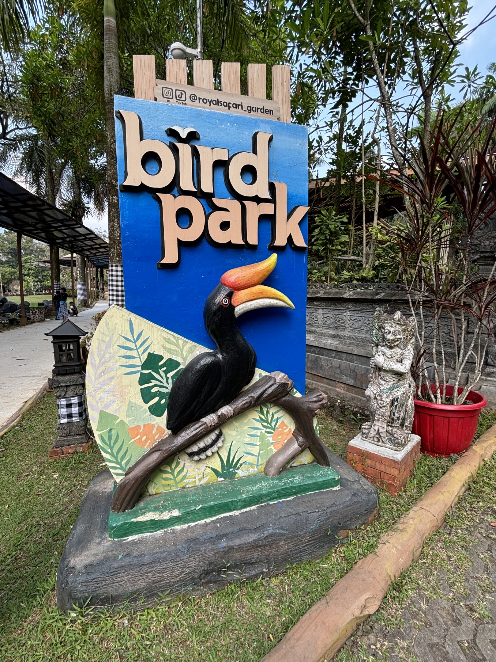 Aviary Sign - Royal Safari Garden Resort