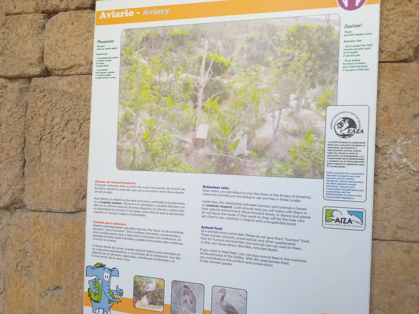 Aviary sign -TerraNatura Benidorm (2021)