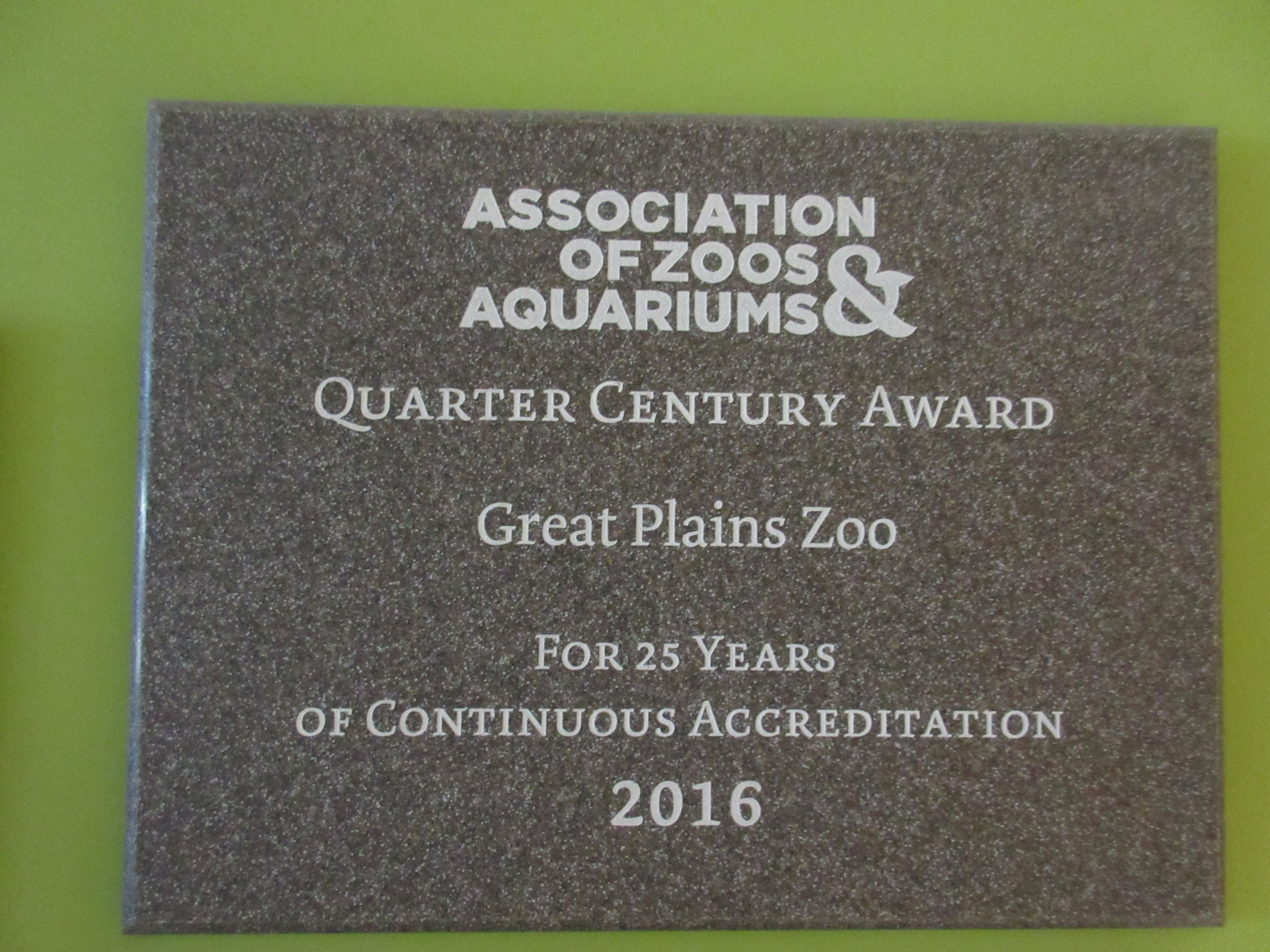 AZA Accreditation Award