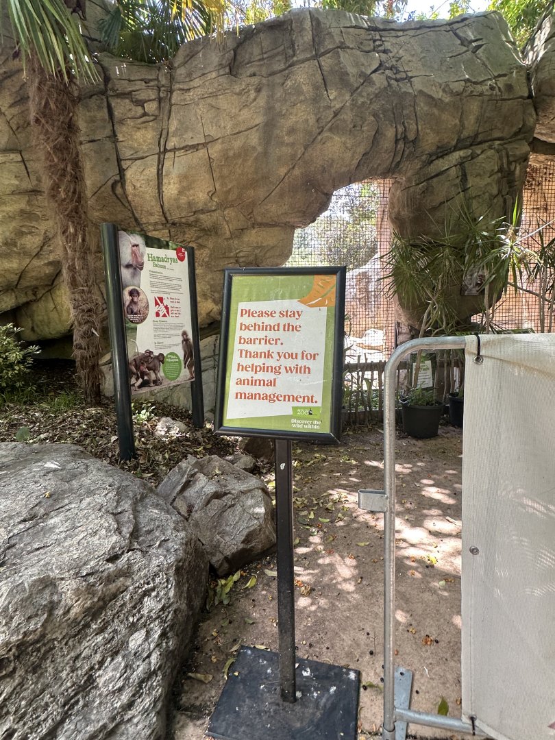 Baboon signage