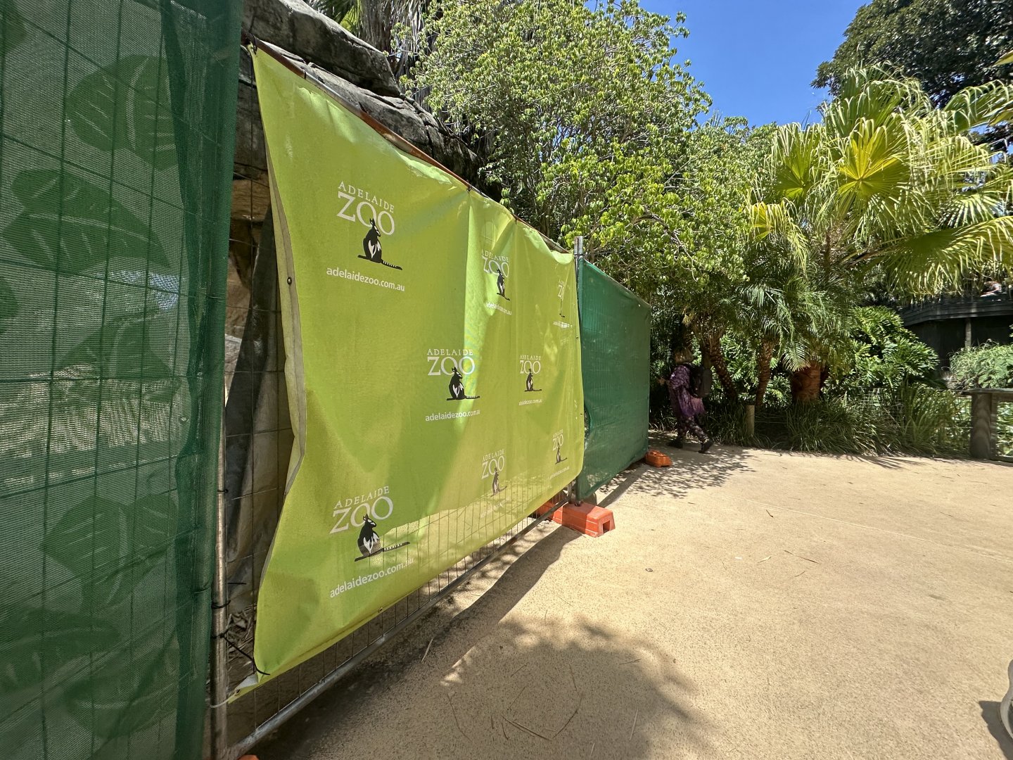Baboons barricaded off exhibit