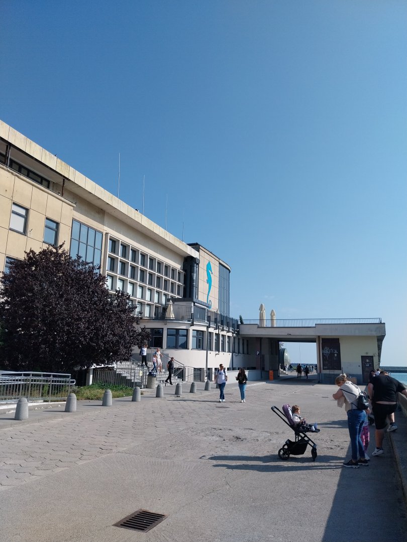 Back of the building after exit