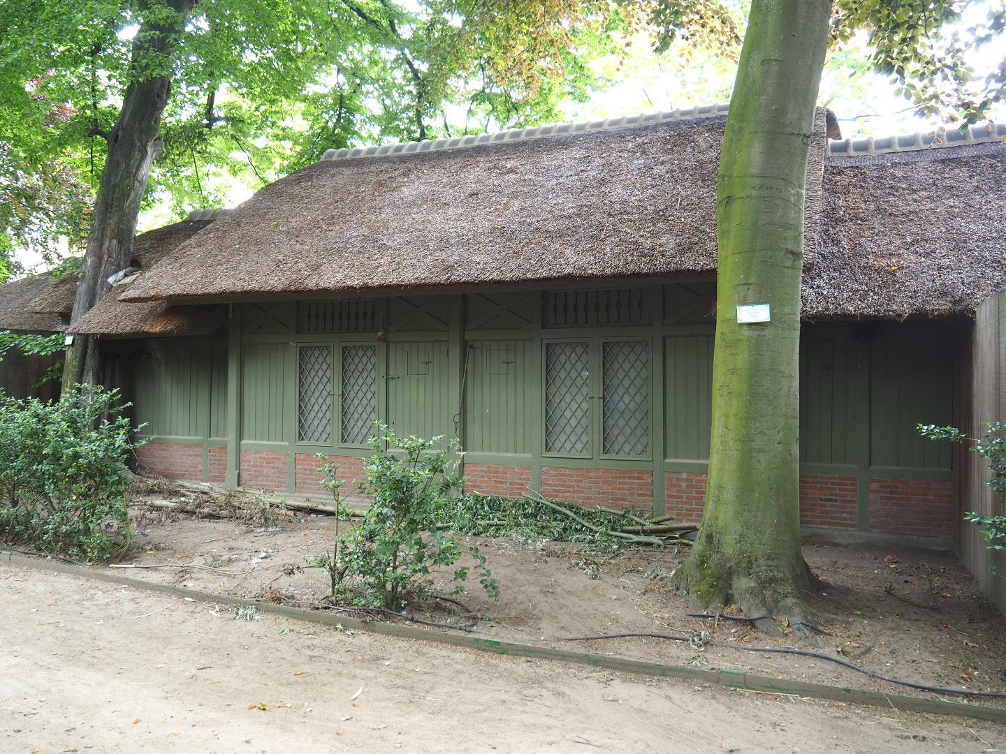 Backside of one of the 19th century former deer barns, 2021-06-12