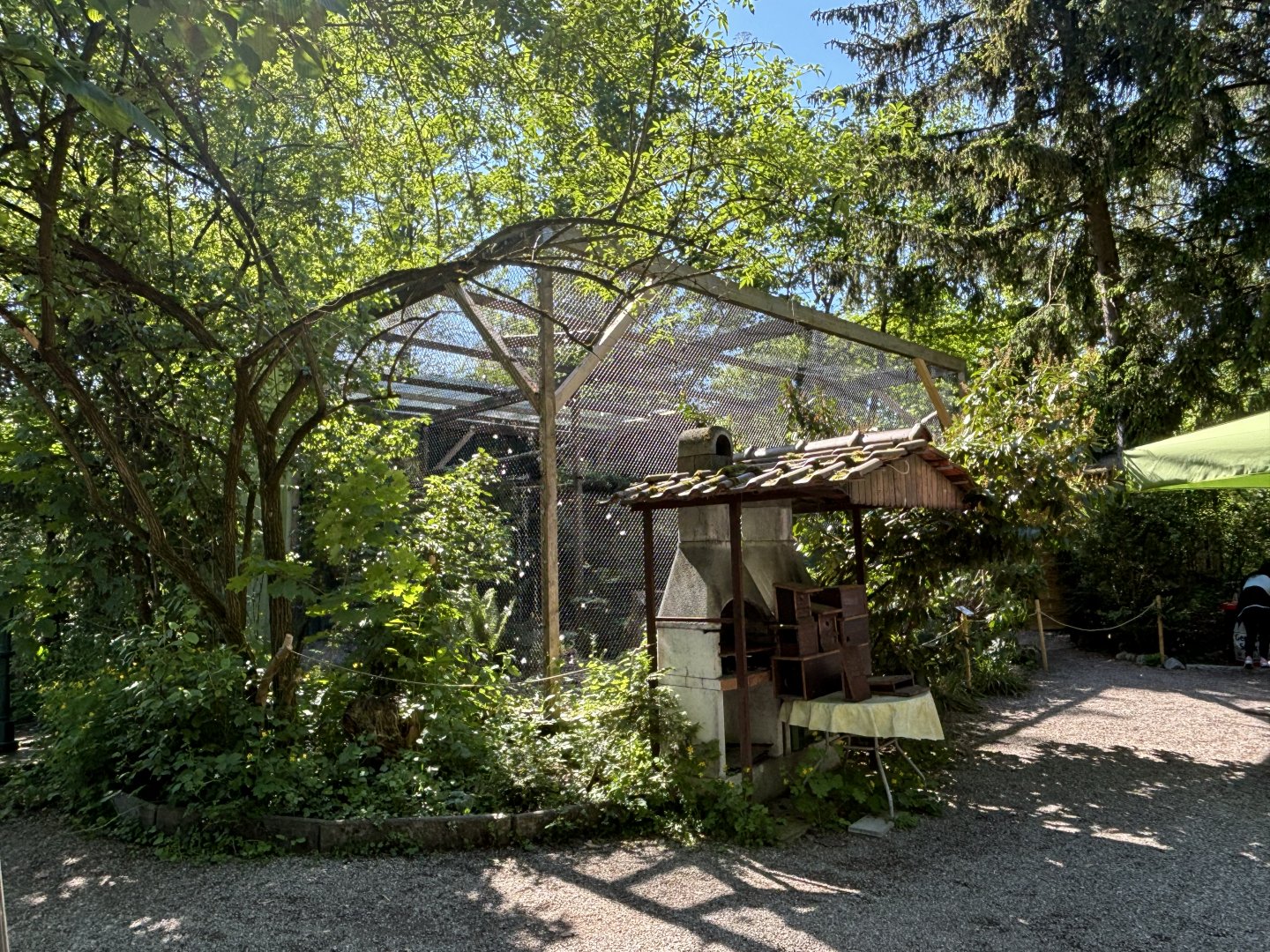 Bald Eagle Aviary and Pile of Bird (and bat) Houses