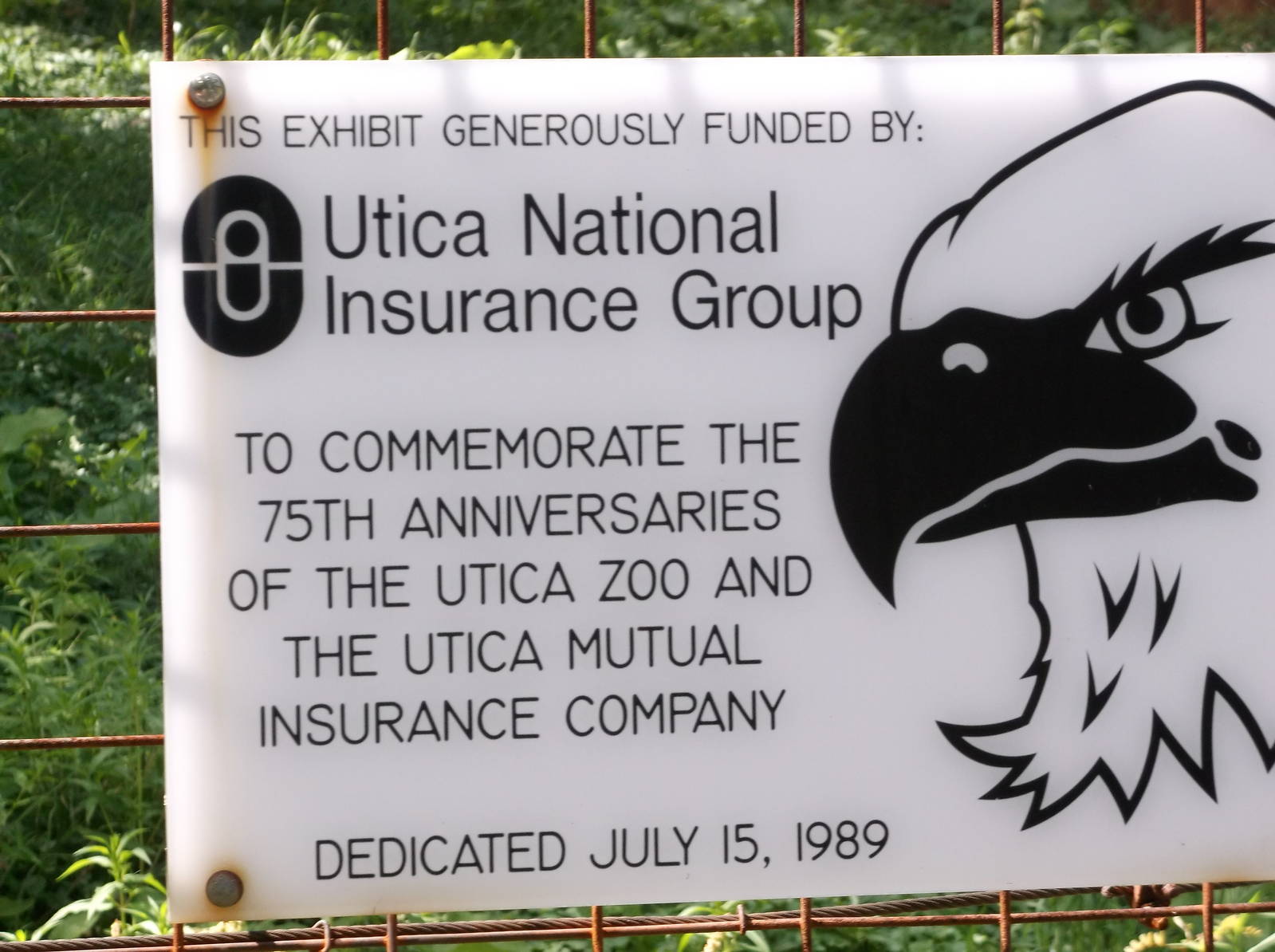 Bald Eagle exhibit sign.