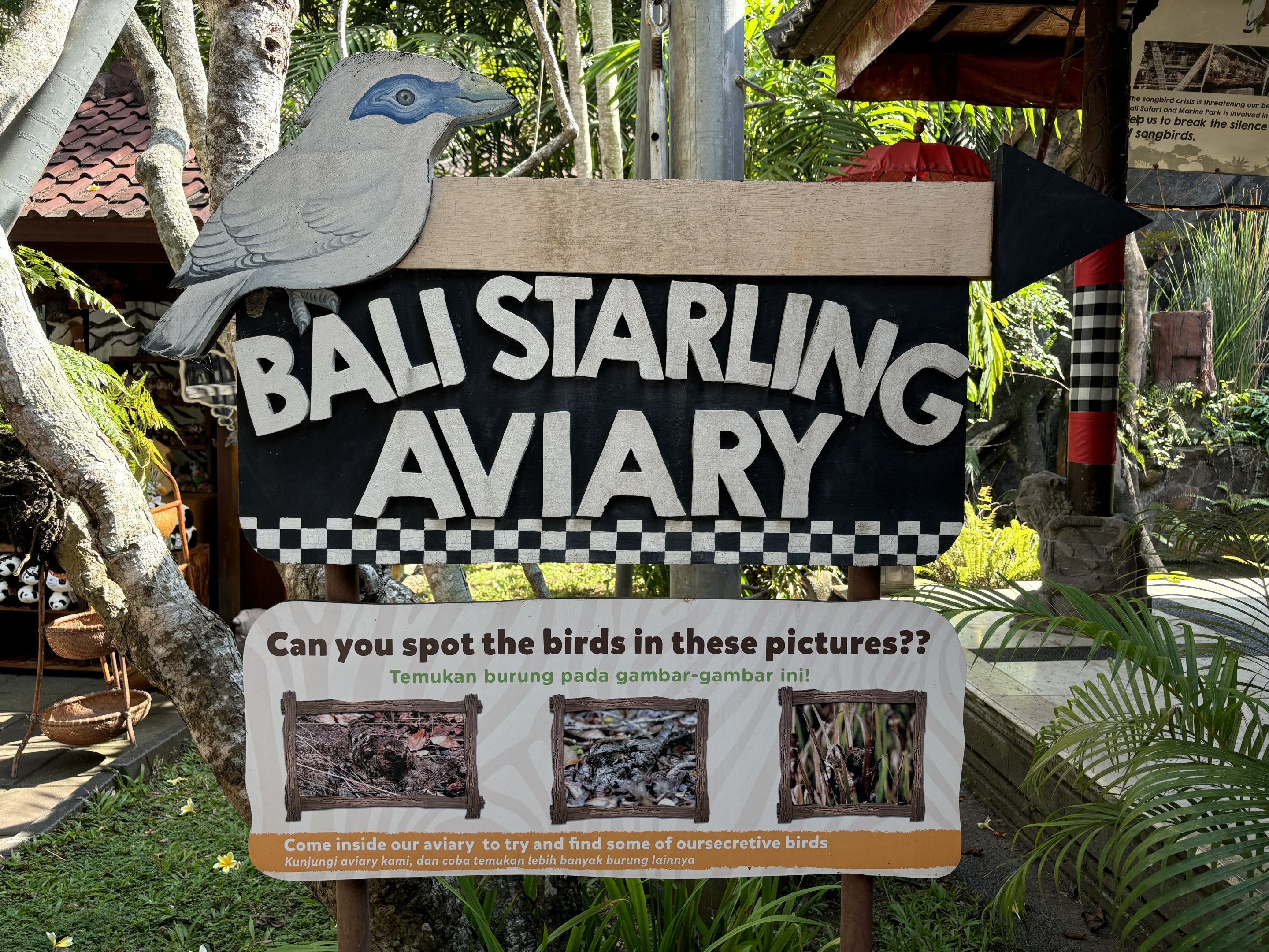 Bali Starling Aviary Sign