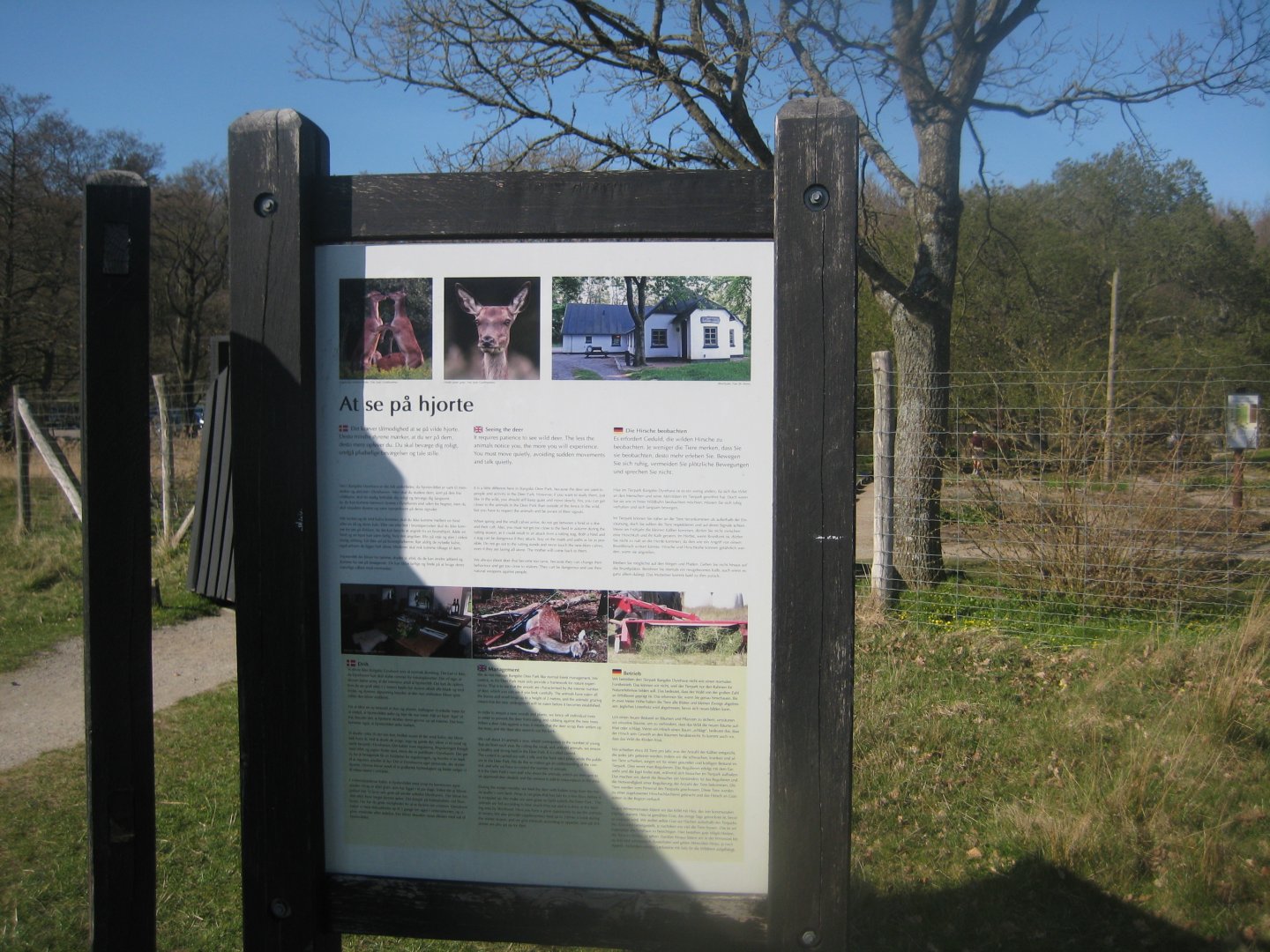 Bangsbo Dyrehave - Information sign