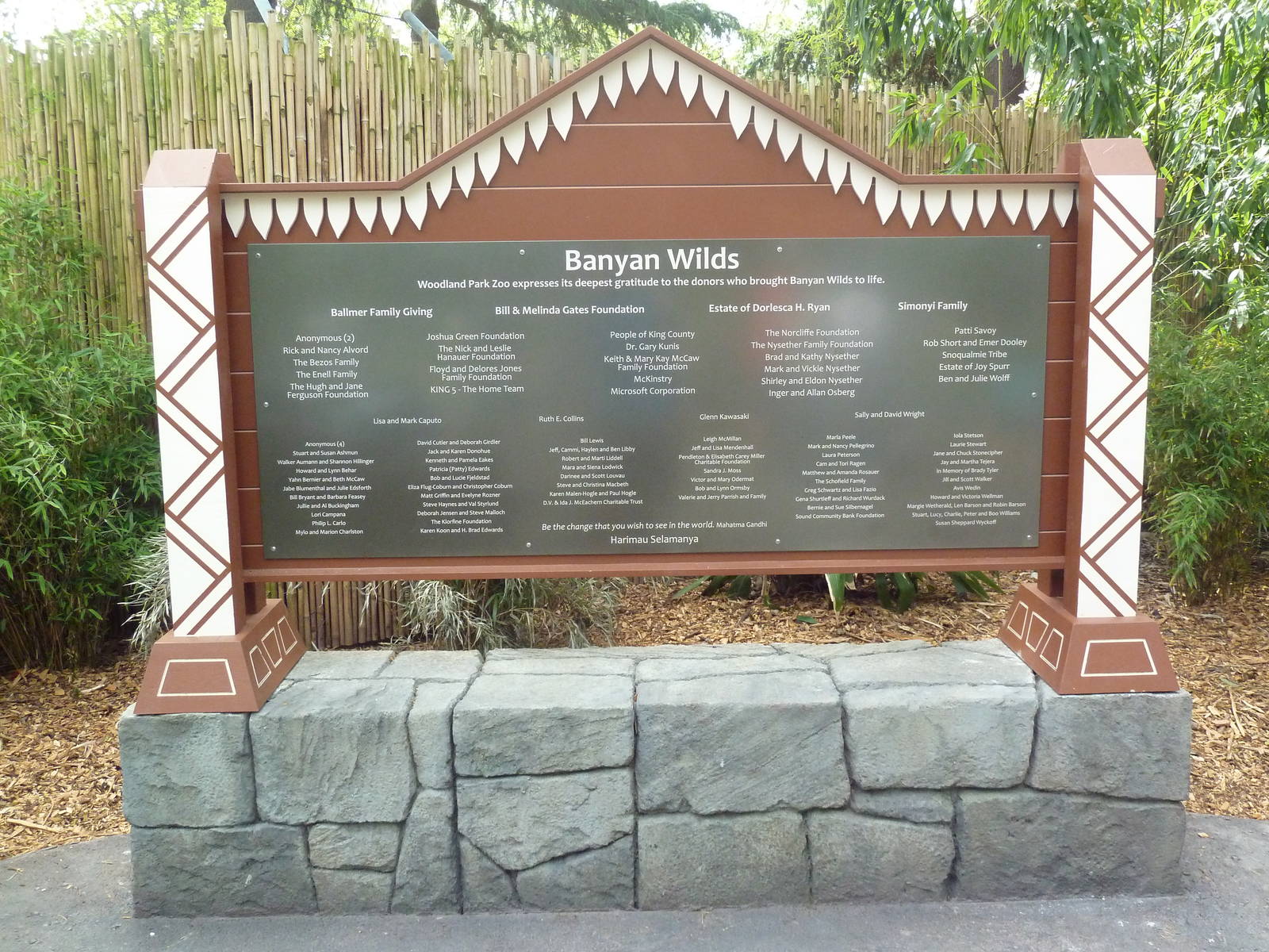 Banyan Wilds - Donor Dedication Sign (New in 2015)
