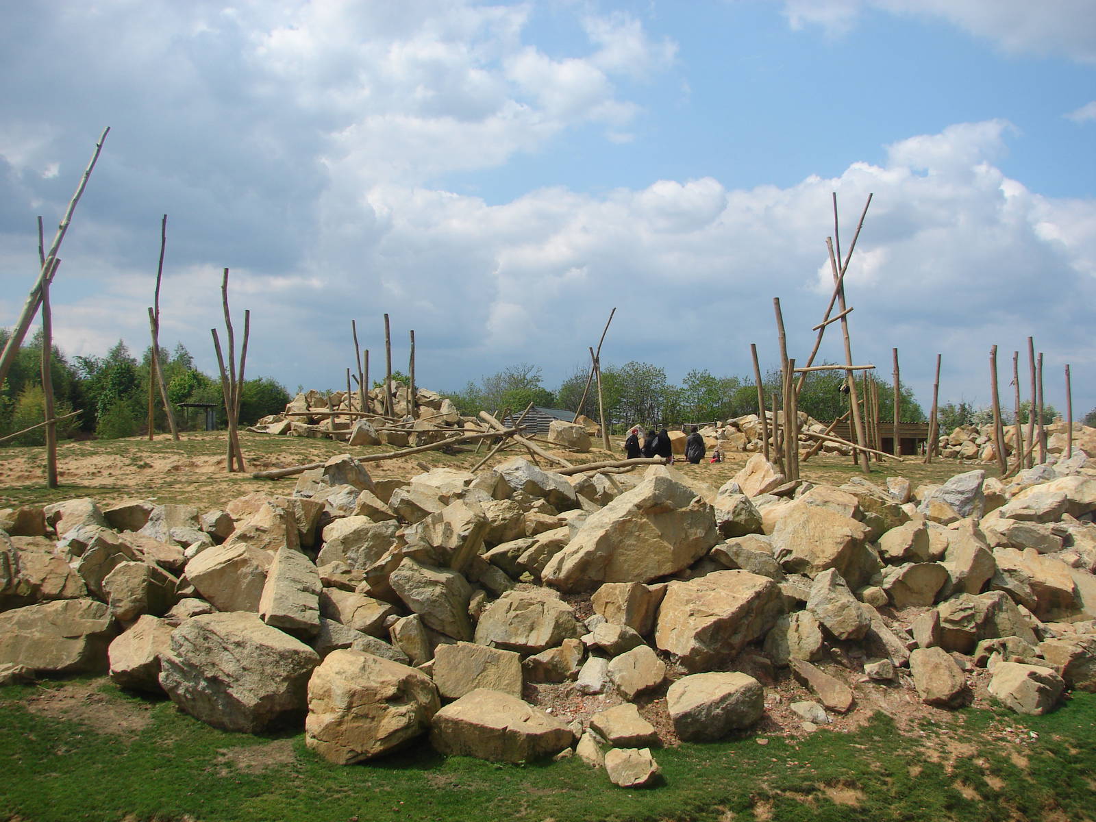 Barbary macaques walk-through exhibit