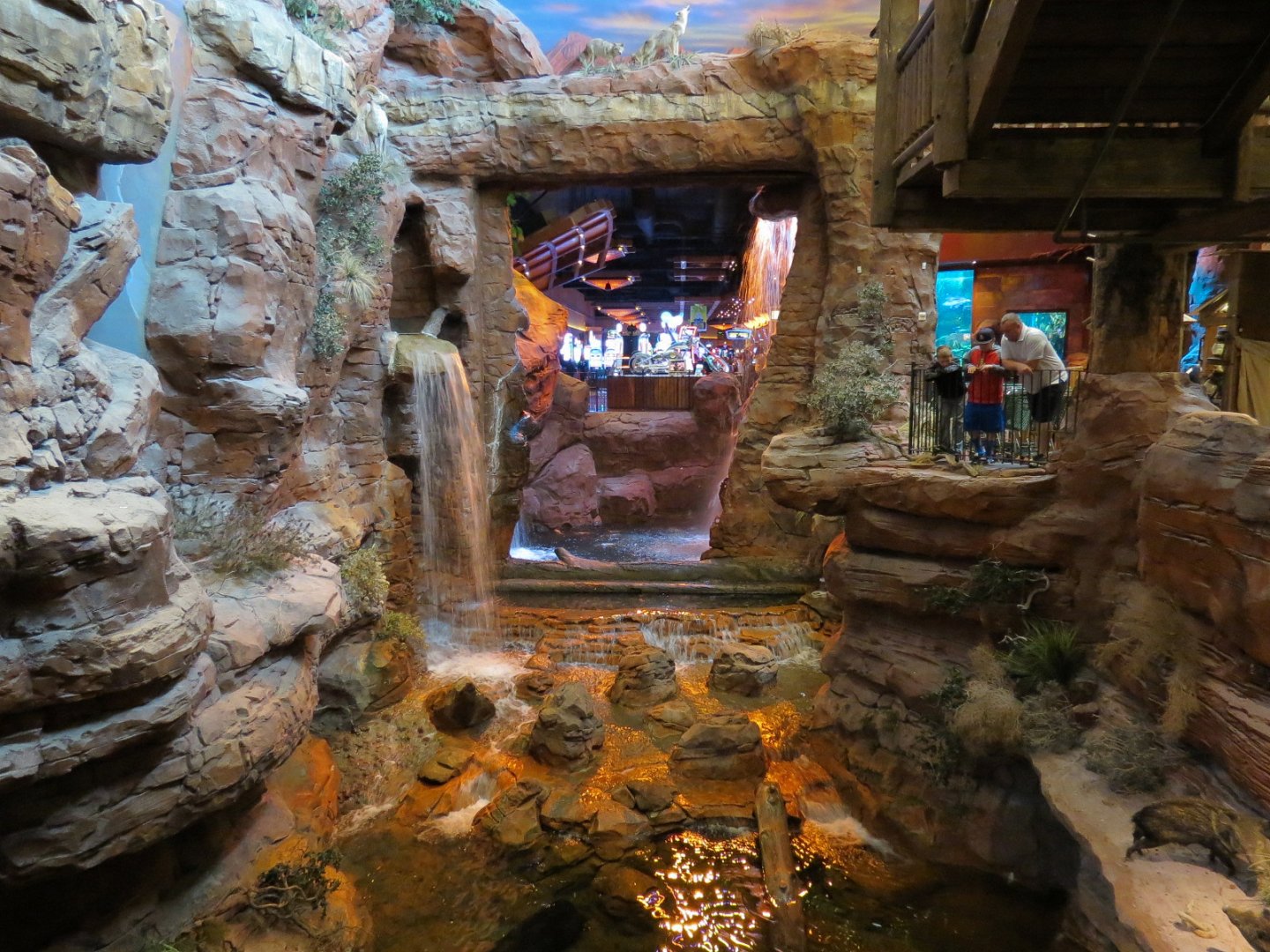 Bass Pro Shops Las Vegas - Native Pond (Foreground), Koi Pond