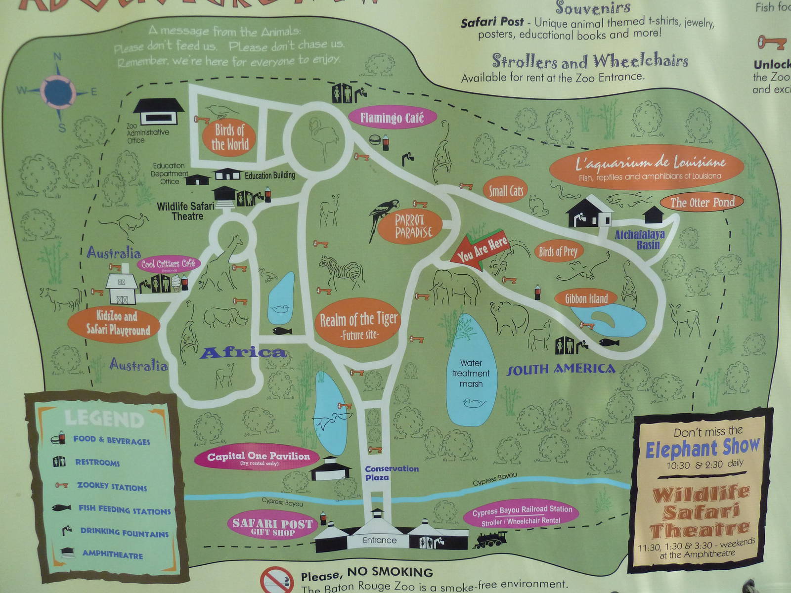 Baton Rouge Zoo - Map