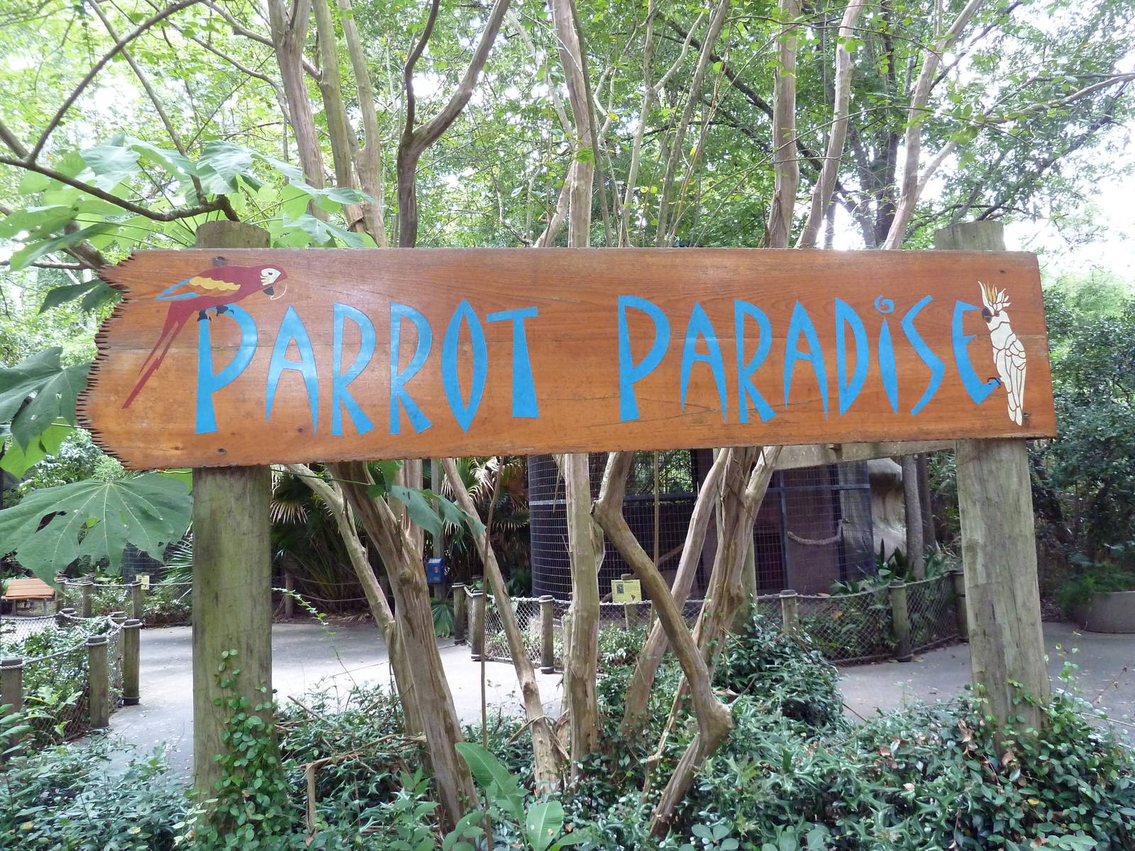 Baton Rouge Zoo - Parrot Paradise Entrance Sign