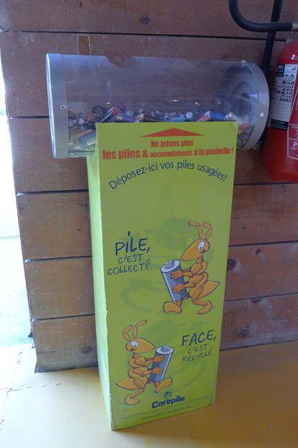 battery recycling bin