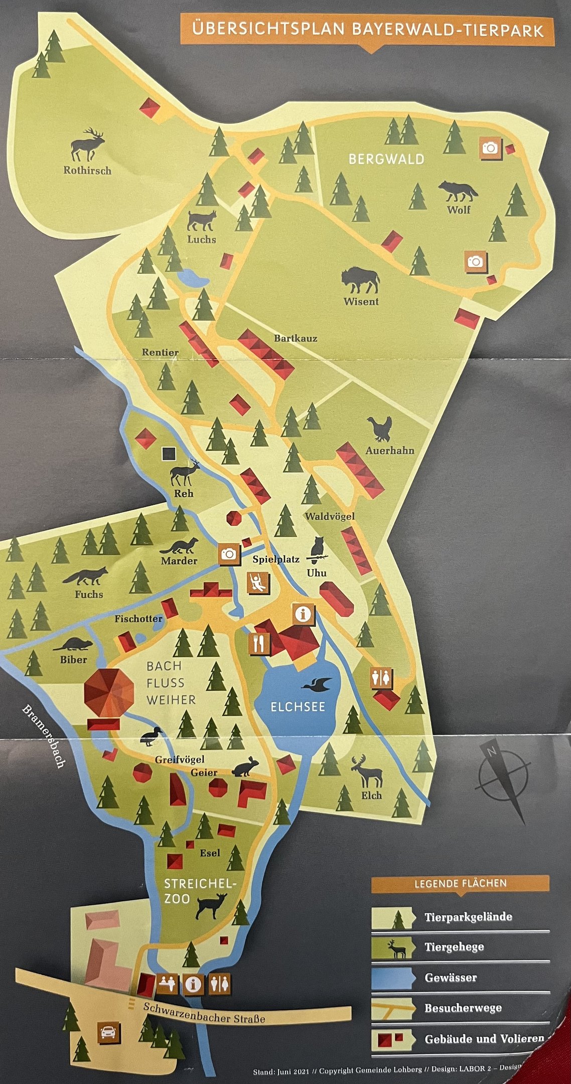 Bayerwald Tierpark Map - 2021