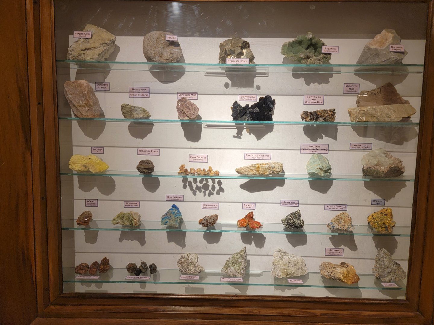 Bays Mountain - Example of rocks & minerals wall