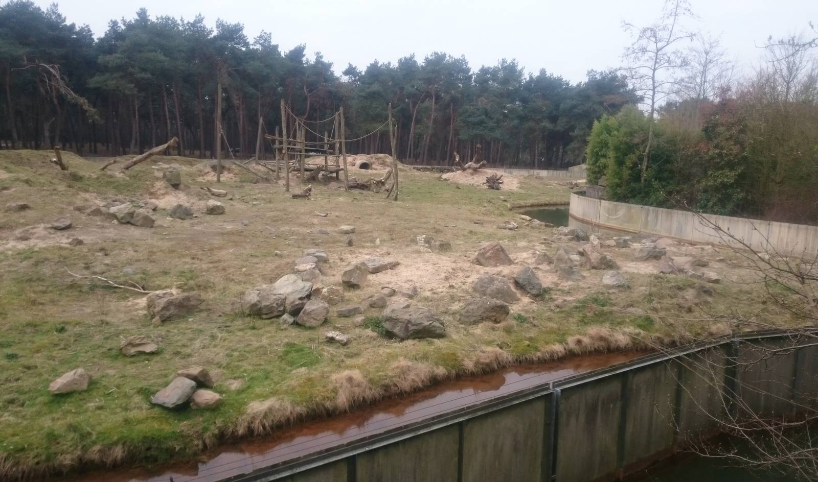 Bear and monkey enclosure